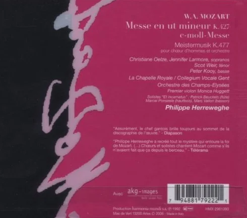 Mass In C Minor, Meistermusik (Herreweghe)