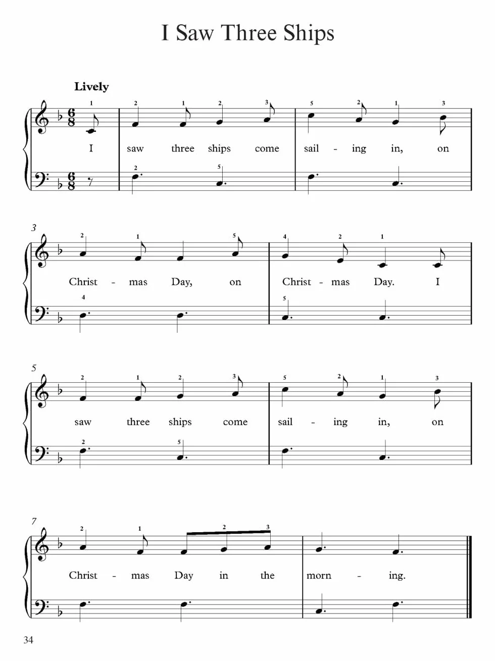A Treasury of Christmas Songs for Solo Piano: For Beginner & Intermediate Level