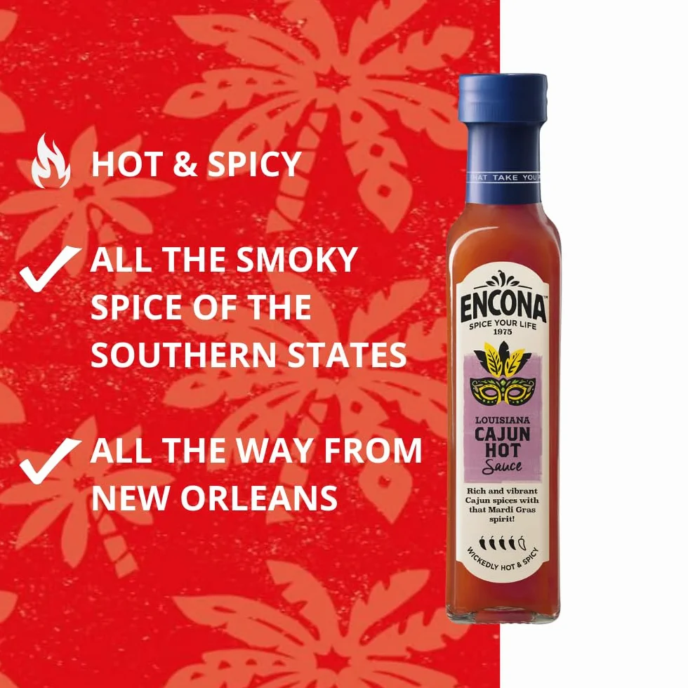 Encona Louisiana Cajun Hot Pepper Sos 142 ml