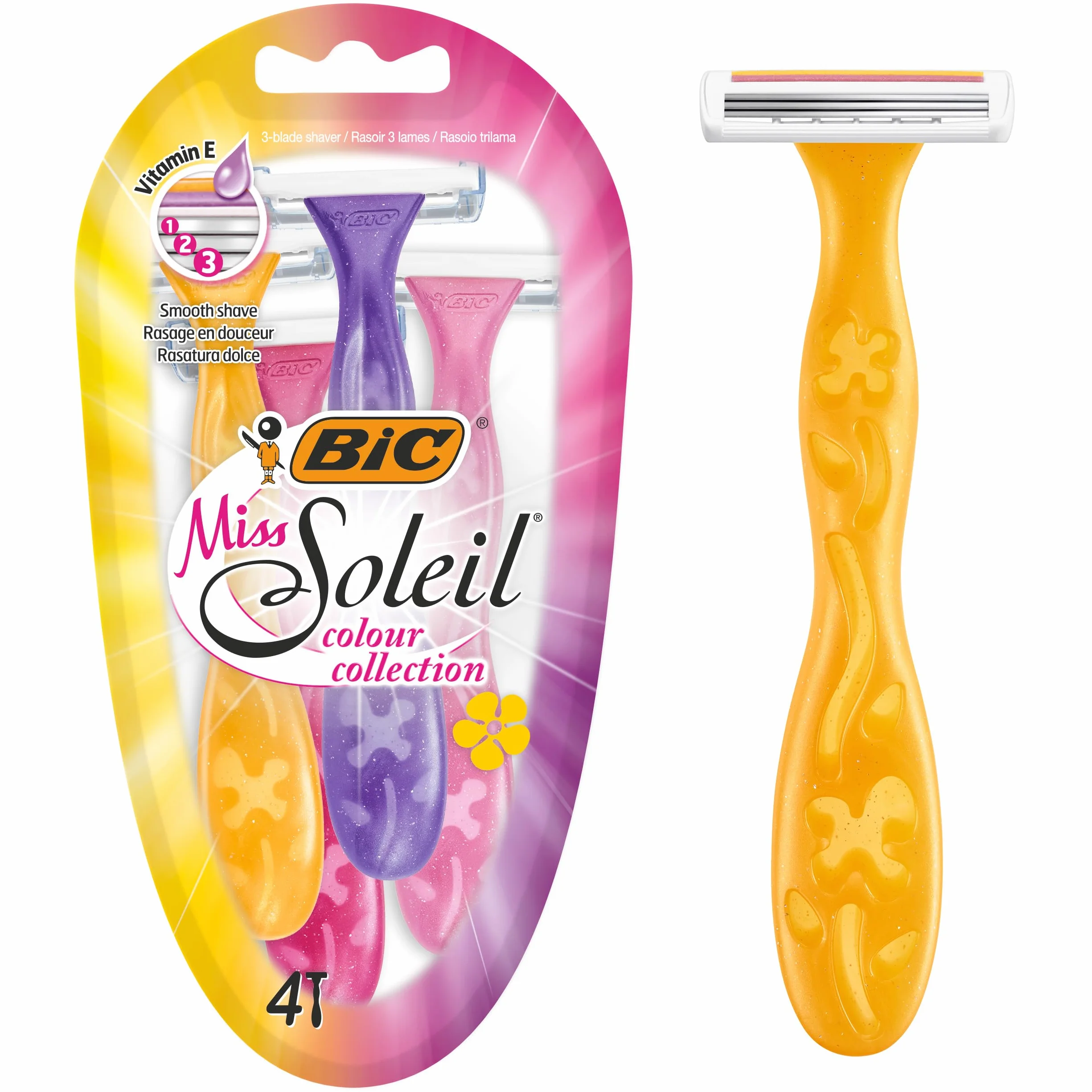 Maszynki do Golenia Bic Miss Soleil Blue, 3 sztuki