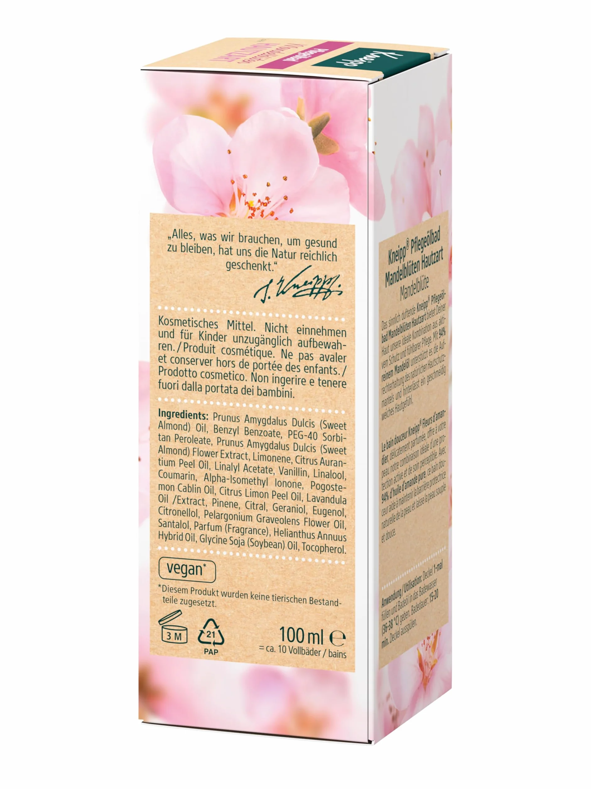 Kneipp Kwiat Migdałów Olejek do Kąpieli, 100 ml