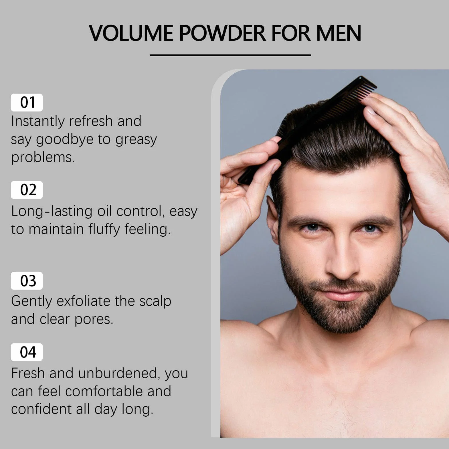 Hair Texture Powder for Men Natural Look Styling Volume