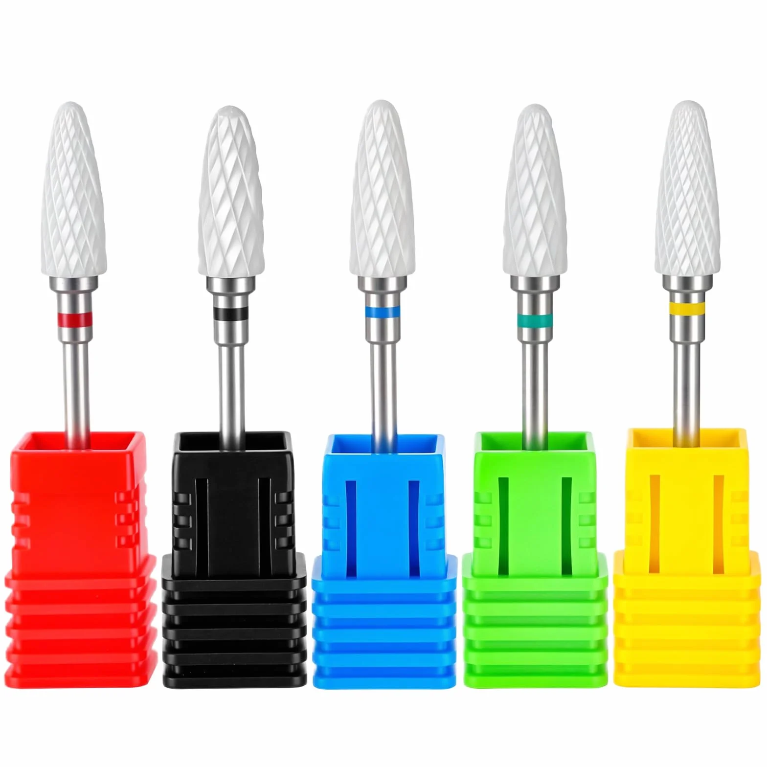 TIESOME Ceramiczne wiertła do paznokci zestaw 3/81.3 cm narzędzia do manicure pedicure