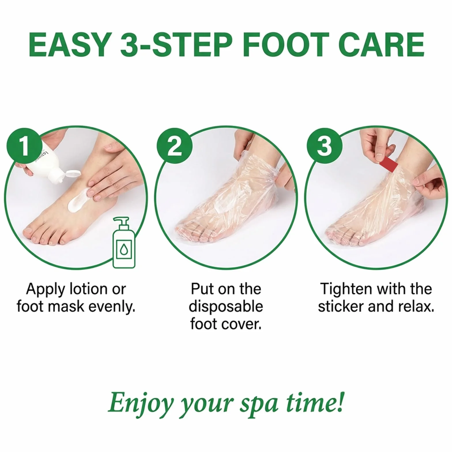 Plastikowe ochraniacze na stopy jednorazowe 100 sztuk do pedicure spa