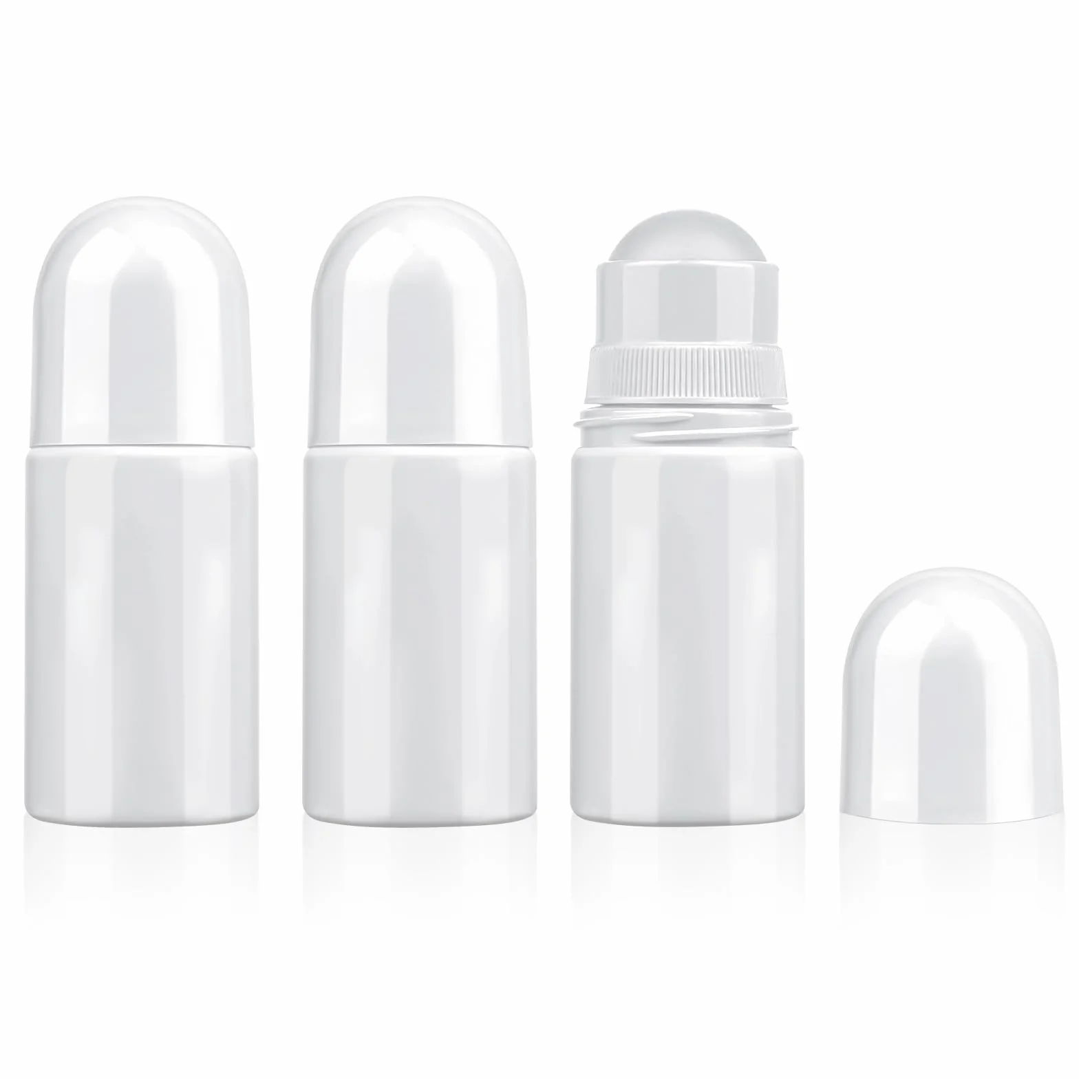 3 sztuki pustych butelek z tworzywa sztucznego, 50 ml, do ponownego napełniania, do aromaterapii, z kulką rolkową, na zapachy, olejki zapachowe
