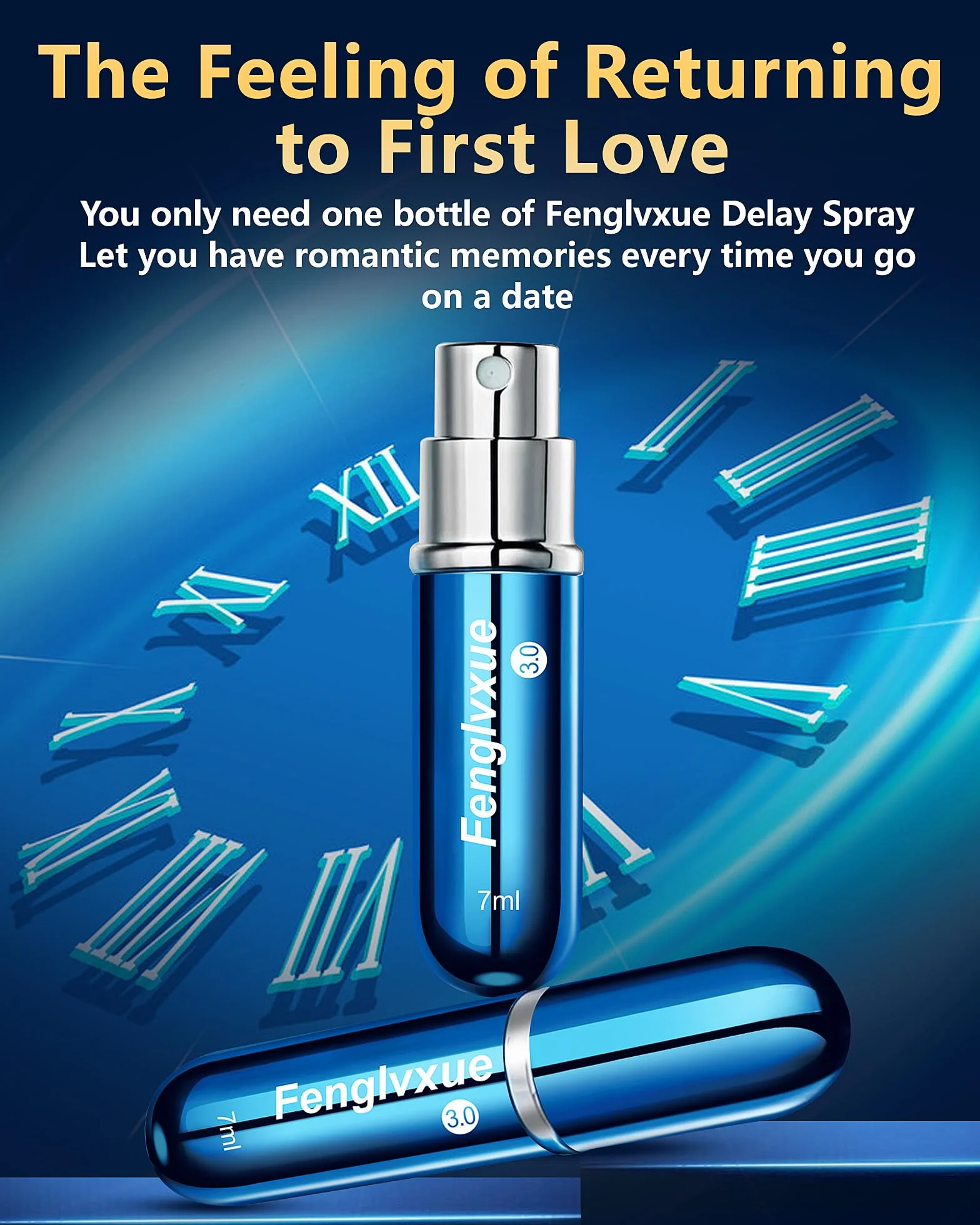 Delay Spray dla mężczyzn, spray opóźniający dla mężczyzn, technologia trzeciej generacji, 7 ml