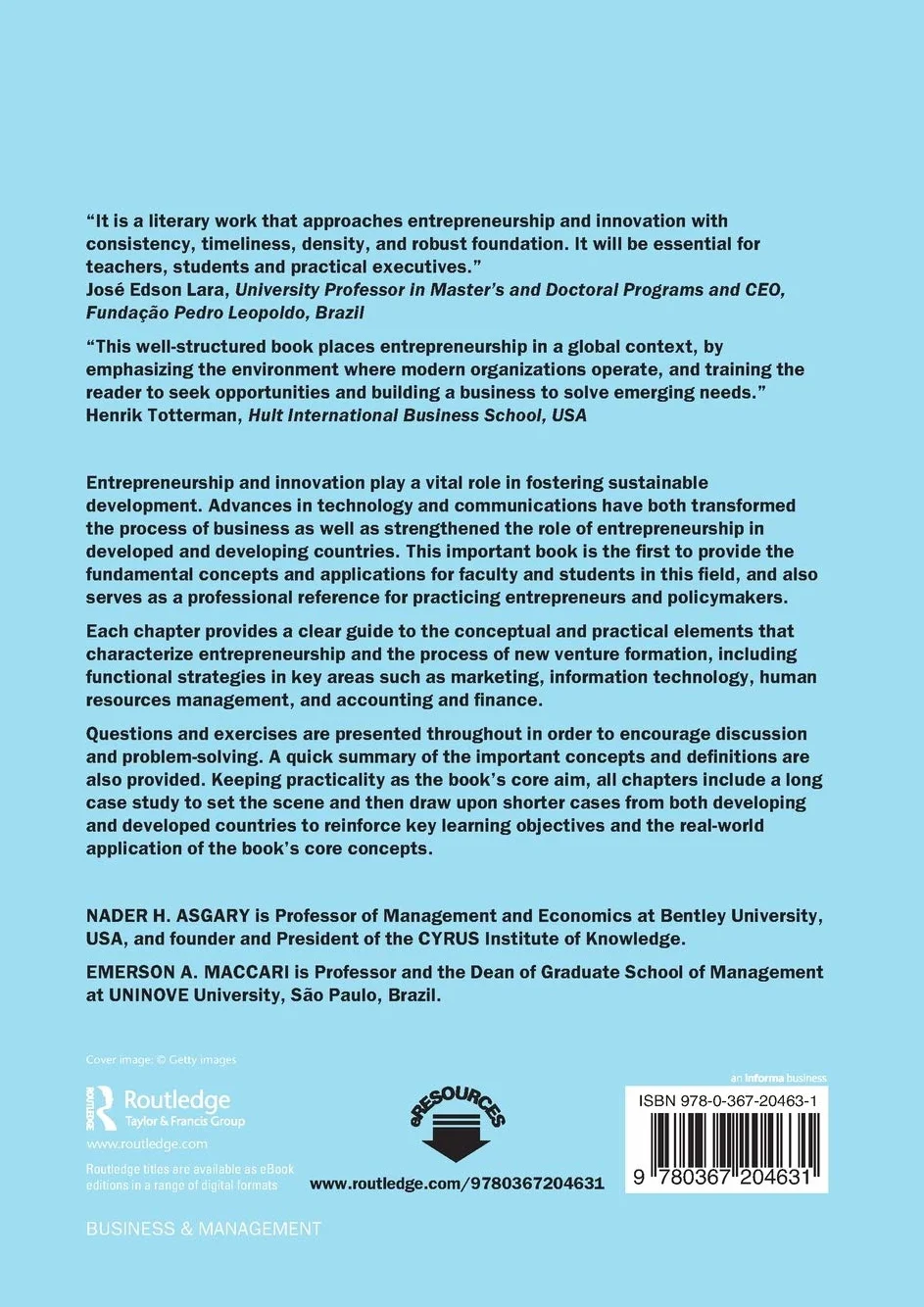 Entrepreneurship, Innovation and Sustainable Growth: Opportunities and Challenges