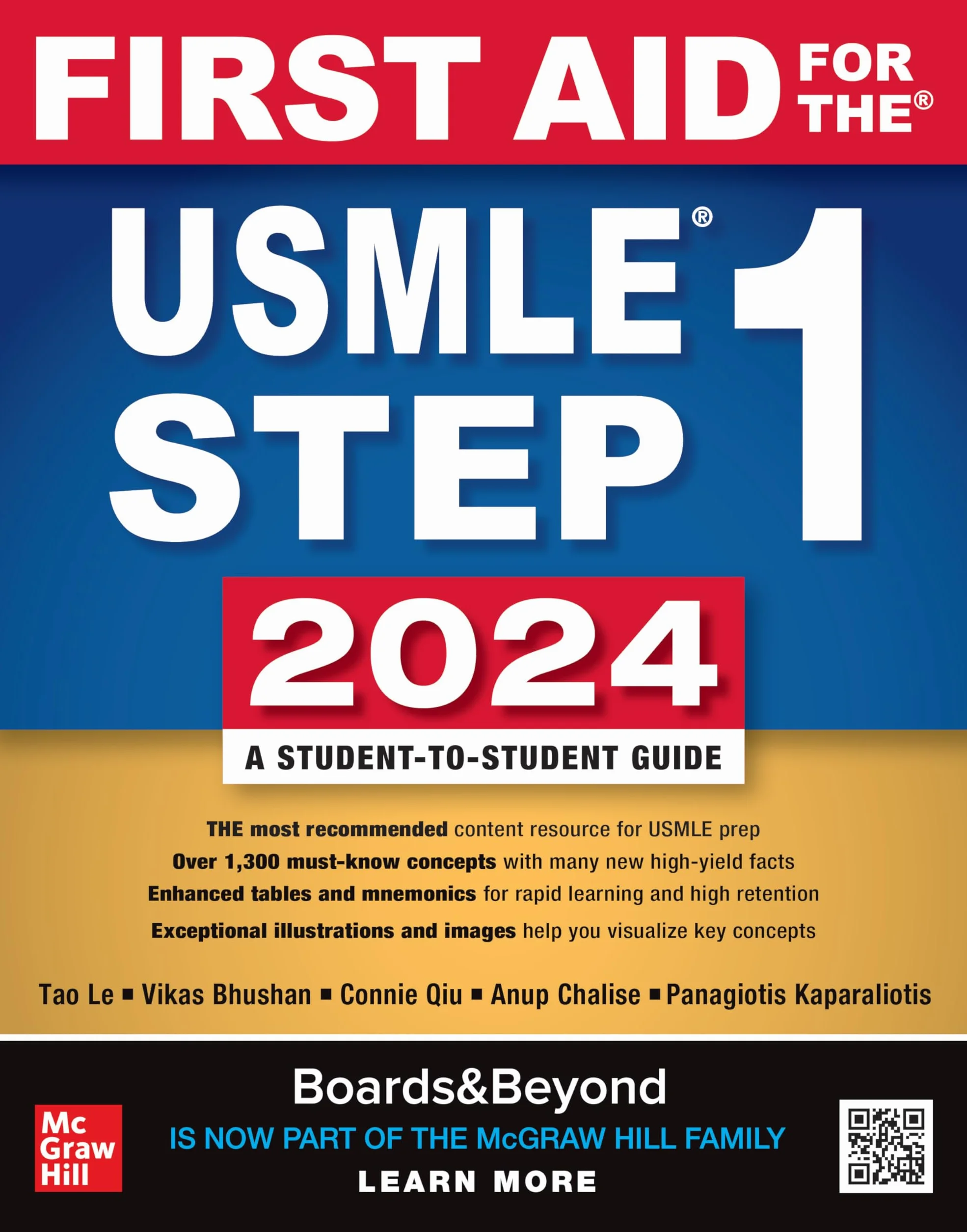 First aid for the USMLE. Step 1. 2024: A Student-to-Student Guide