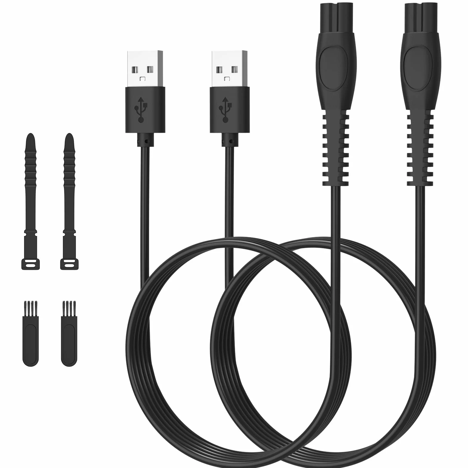 GOLDFOX Kabel zasilający USB 5V 1m 2 sztuki kompatybilny z Philips OneBlade QP2834