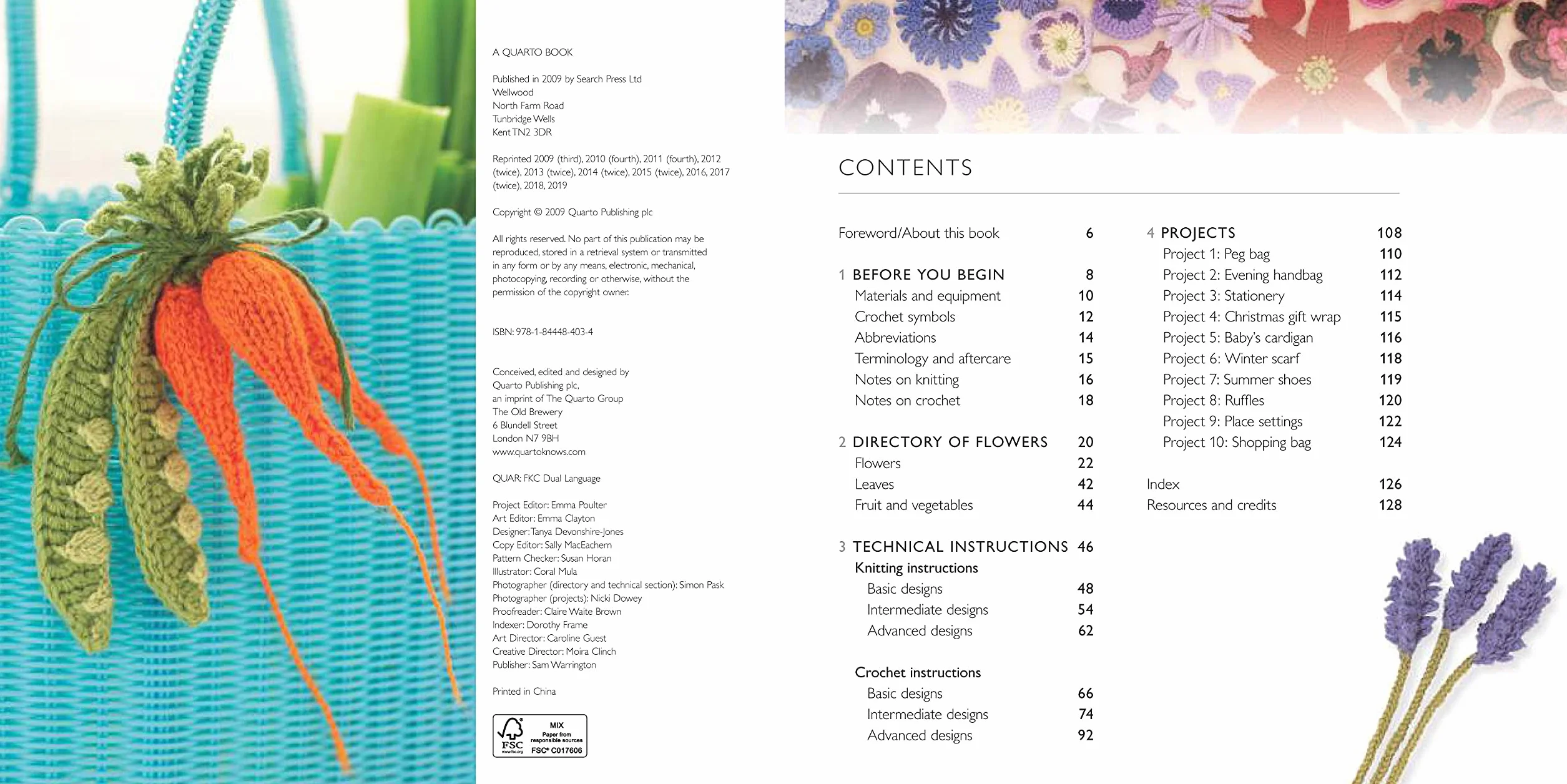 100 Flowers to Knit & Crochet: A Collection of Beautiful Blooms for Embellishing Clothes, Accessories, Cushionsand Throws