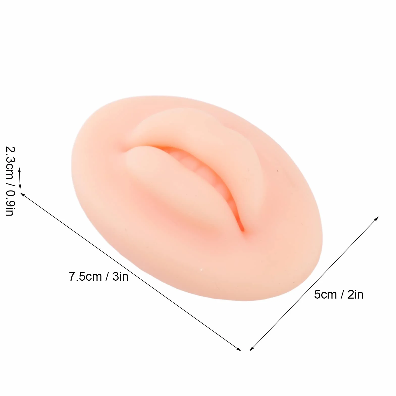 3D Silikon Praktyka Warga, 3szt Miękki Makijaż Permanentny Fałszywe Usta Emulacja Usta Forma Kosmetyczny Makijaż Usta Trening Microblading Praktyka dla Tatuujących Artystów i Początkujących