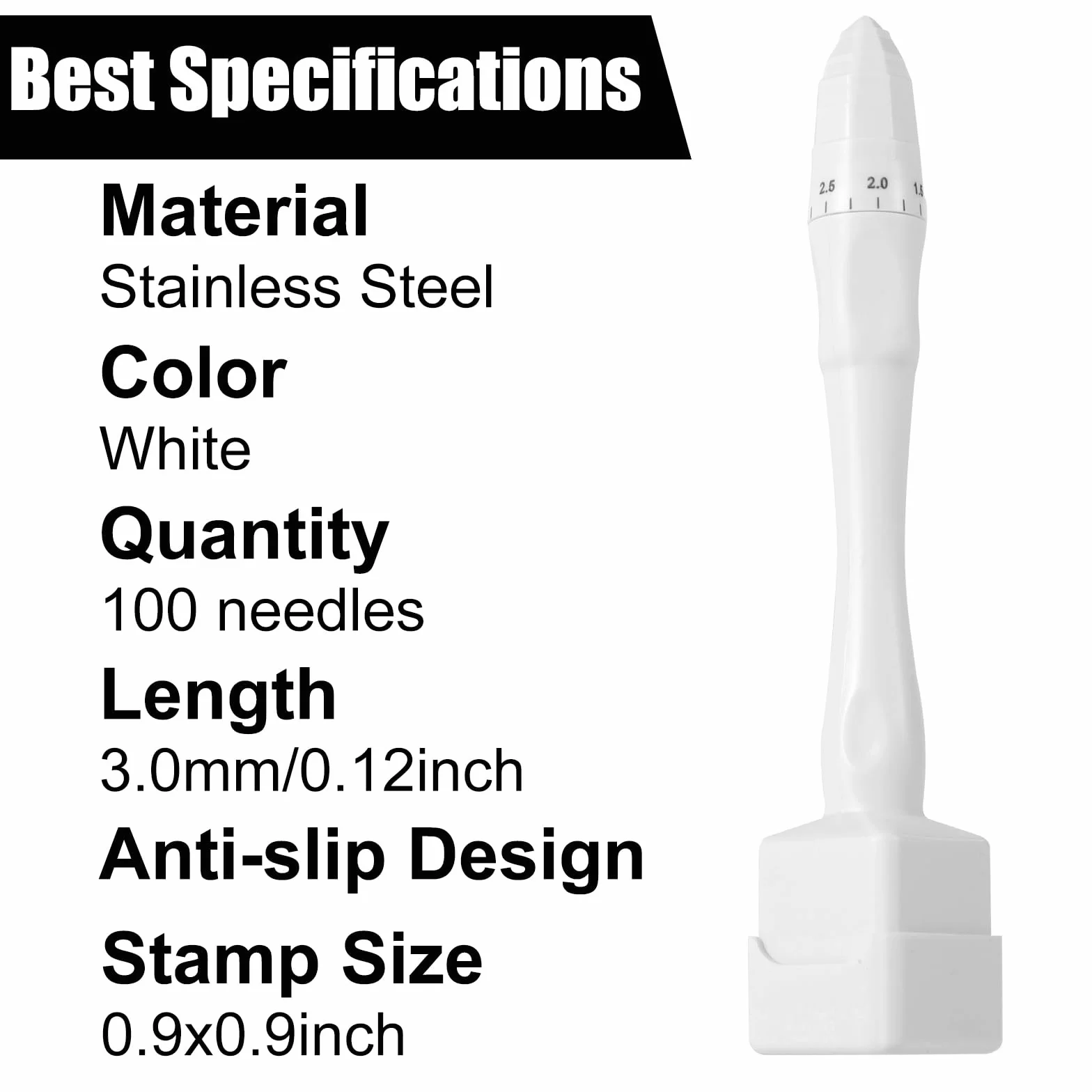 Stempel do Mikronakluwania do Wzrostu Wlosów i Brody, Microneedling Stamp Micro Exfoliating Tool Microneedling Roller dla Kobiet i Mezczyzn