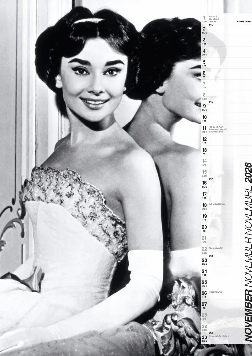 Audrey Hepburn 2026 - Calendrier - Calendario