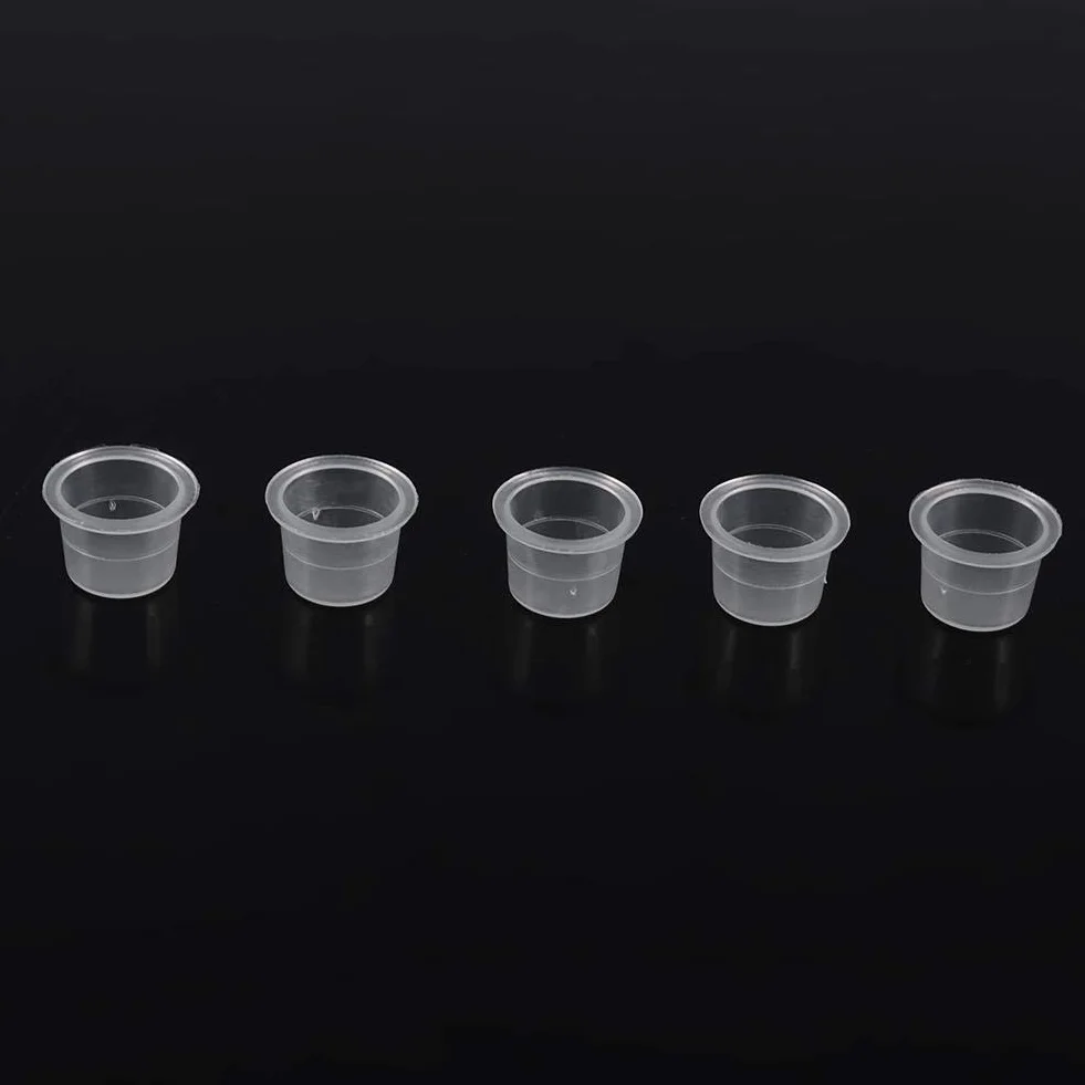 Kubek do tuszu do tatuażu 100 sztuk plastikowy pojemnik na pigment 0,8 cala * 0,5 cala