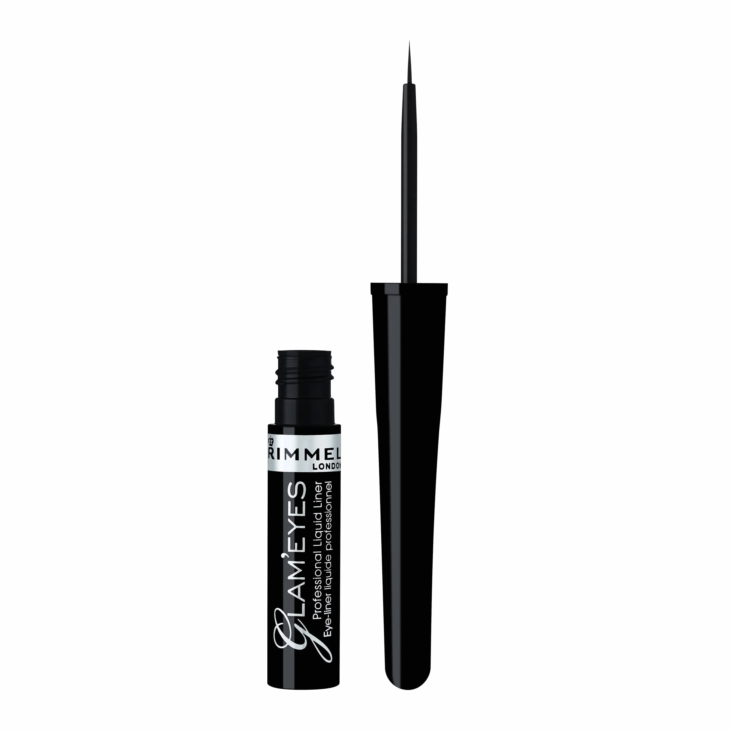 Rimmel Glam'eyes Professional eyeliner w płynie nr 001 - Glamour Black