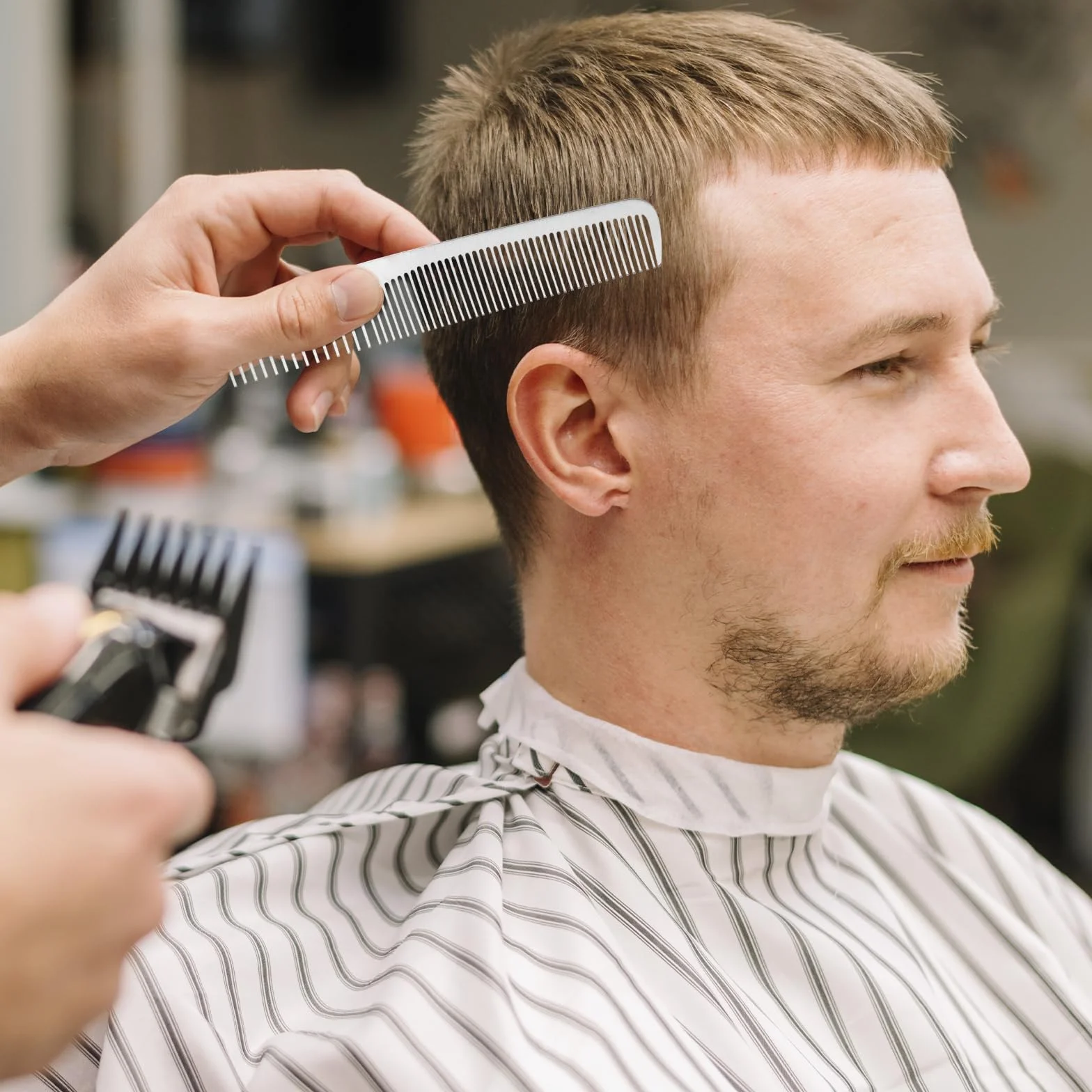 Tyqour 2 sztuki grzebieni fryzjerskich ze stali nierdzewnej, profesjonalny grzebień fryzjerski, antystatyczny grzebień do włosów, zestaw srebrnych grzebieni do włosów, grzebień do salonu fryzjerskiego