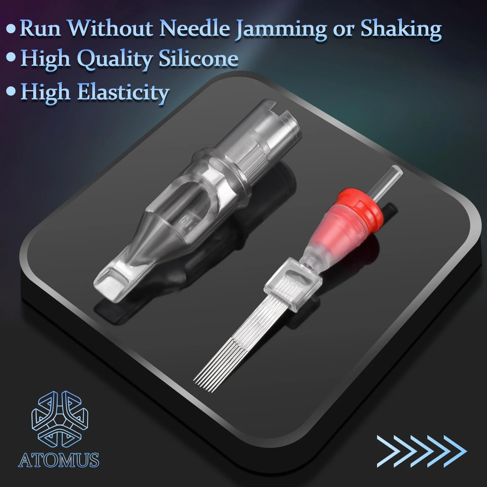 ATOMUS Tattoo Cartridge Needles 50pcs 1001RL 3RL 5RL 7RL 9RL 3RS 5RS 7RS 9RS 15RM Rotary Machine