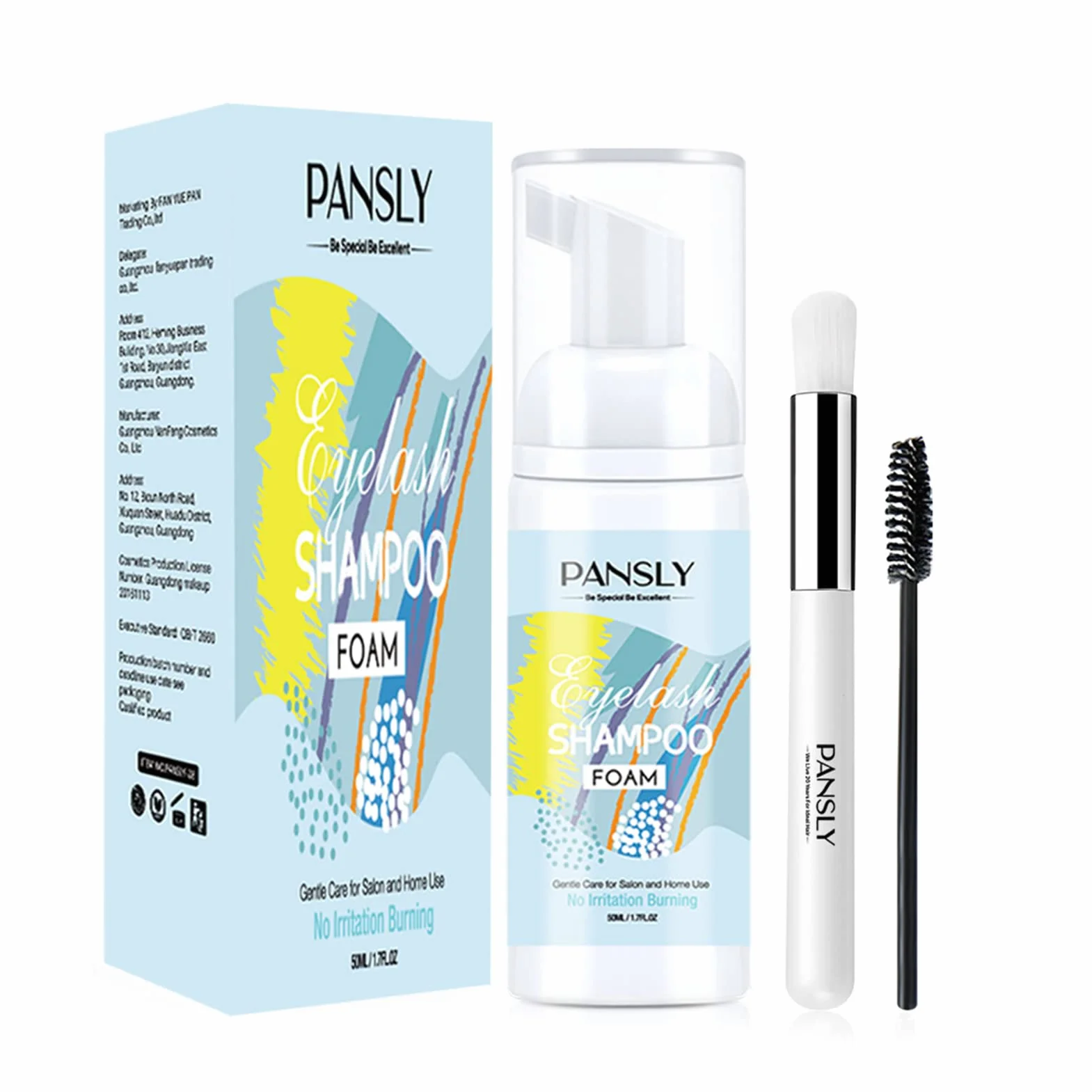 Bestauty szampon do rzęs 50 ml pędzel szczotka do przedłużania rzęs