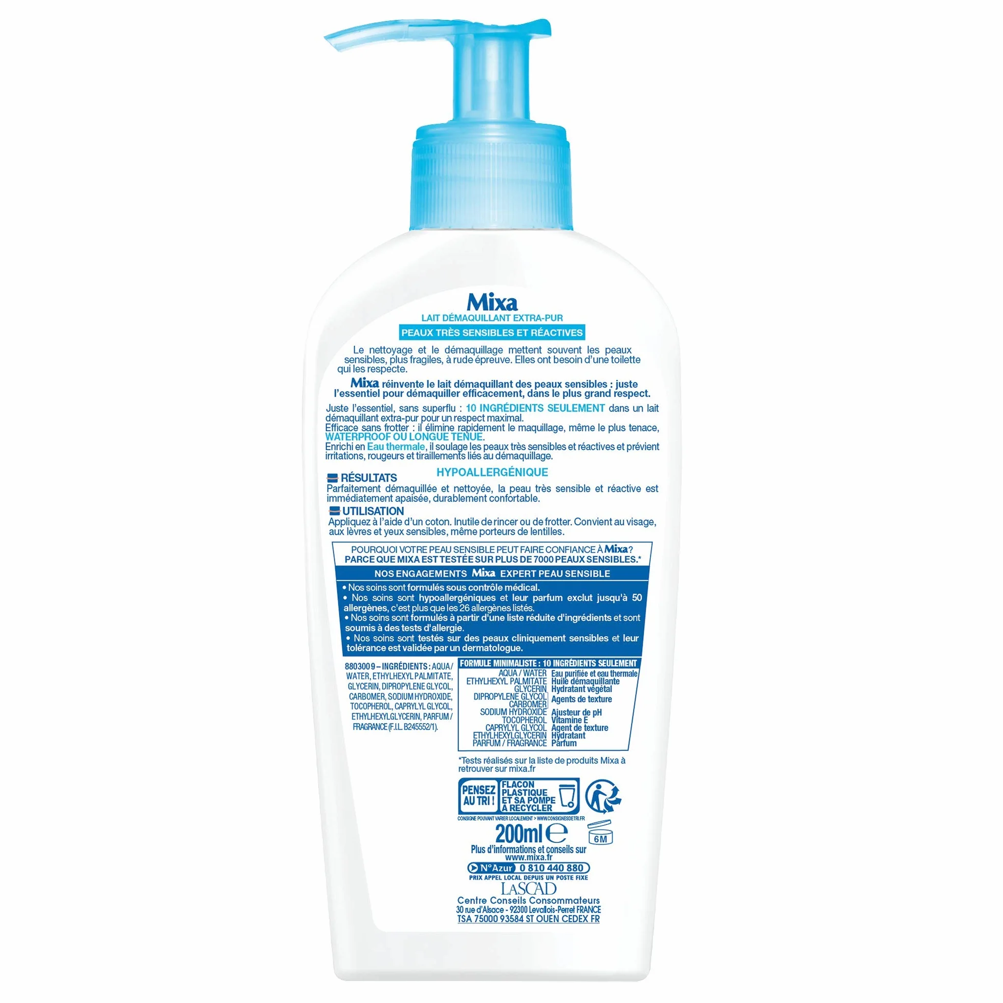 Mixa Expert Skin Sensible mleczko oczyszczające 200 ml