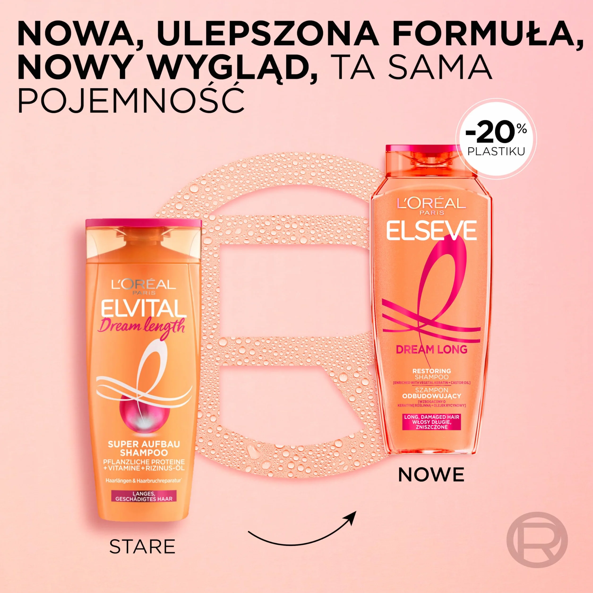 L'Oreal Paris_Hair Care Elseve Dream Long Szampon Odbudowujący Dla Włosów Długich I Zniszczonych 400 Ml