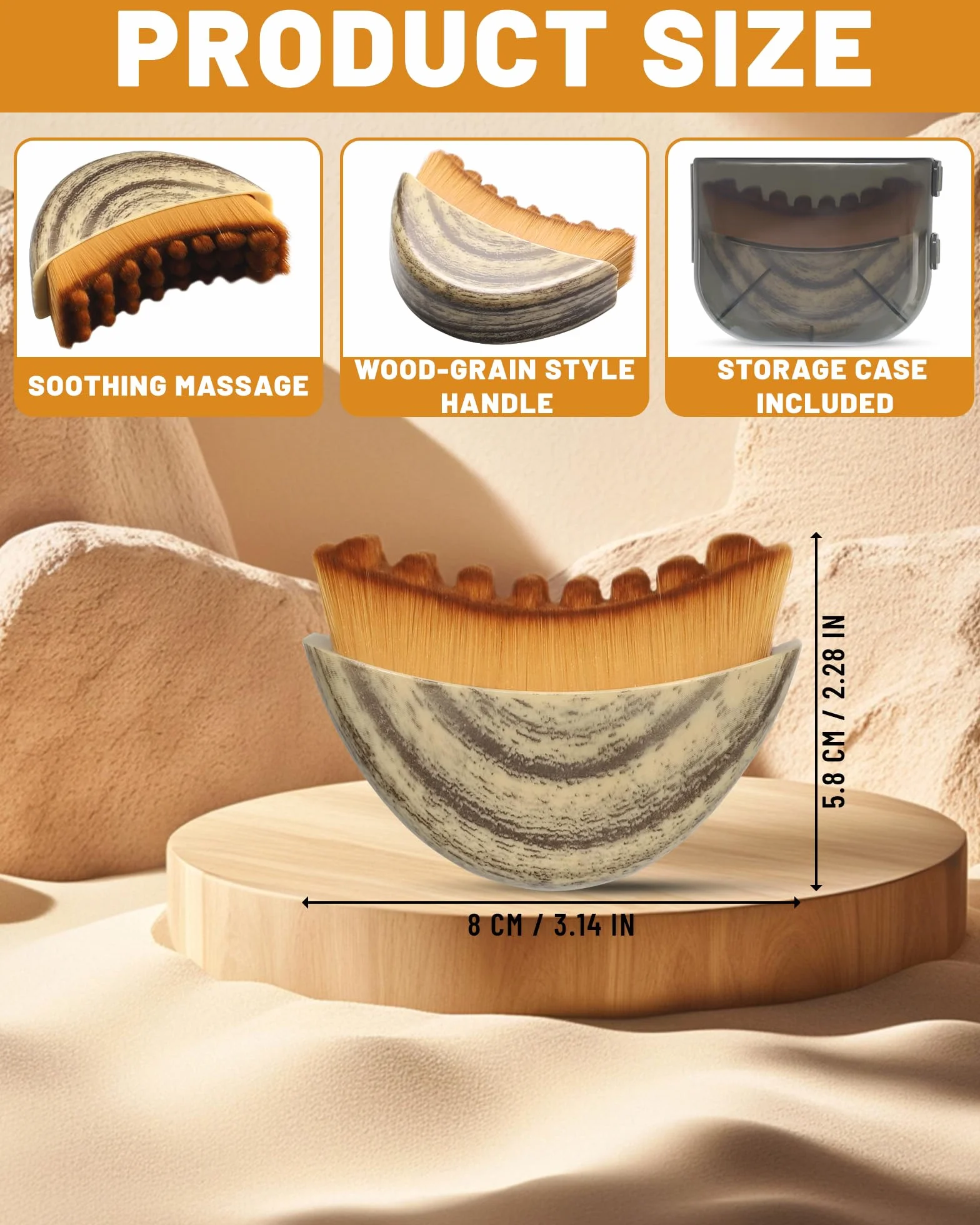 Szczotka do masażu limfatycznego twarzy szczotka do konturu twarzy szczotka na sucho do podbródka i linii żuchwy ergonomiczny design dopasowana do skóry 1 sztuka