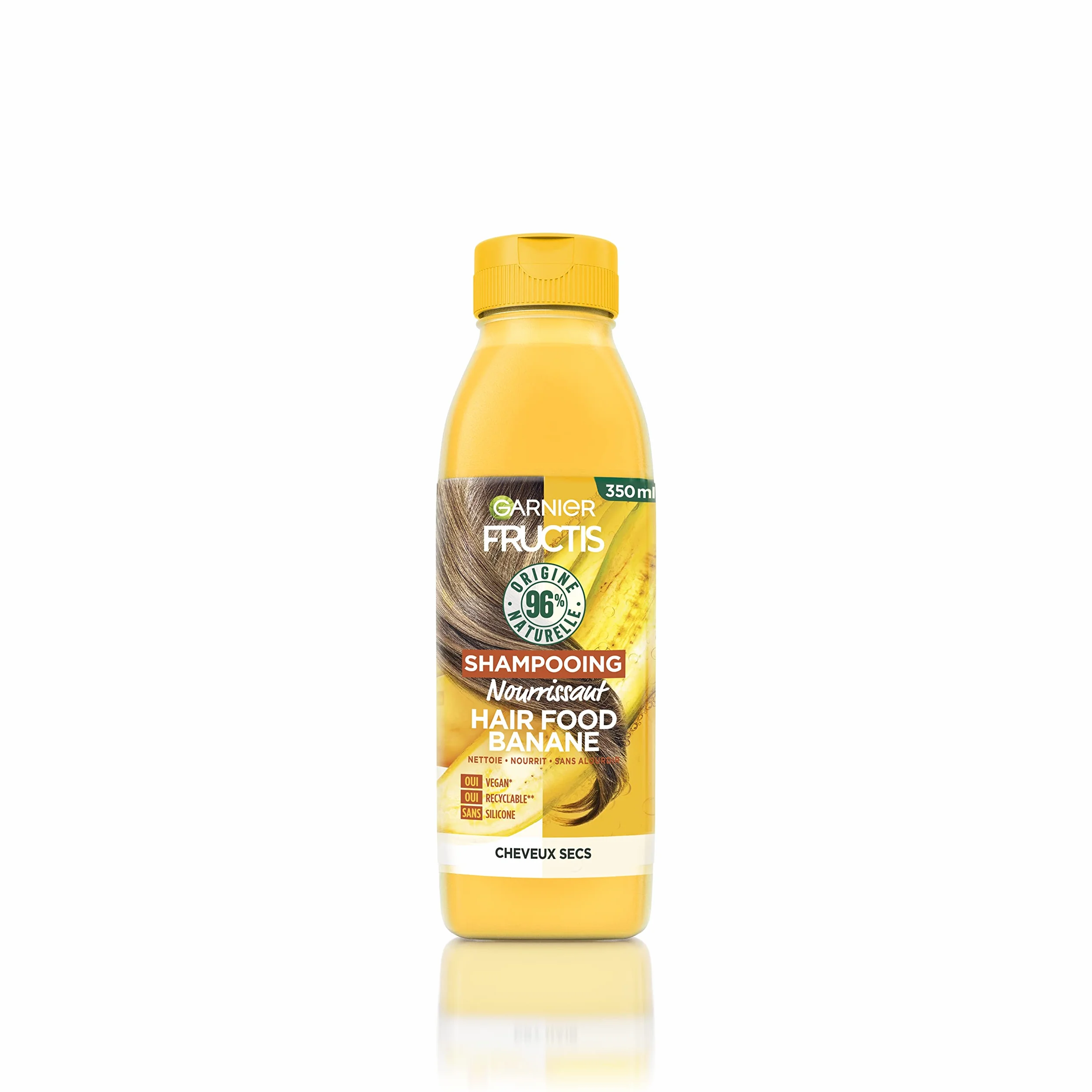 Garnier Fructis C6342100 szampon do włosów, wegański, odżywczy, banan, 350 ml