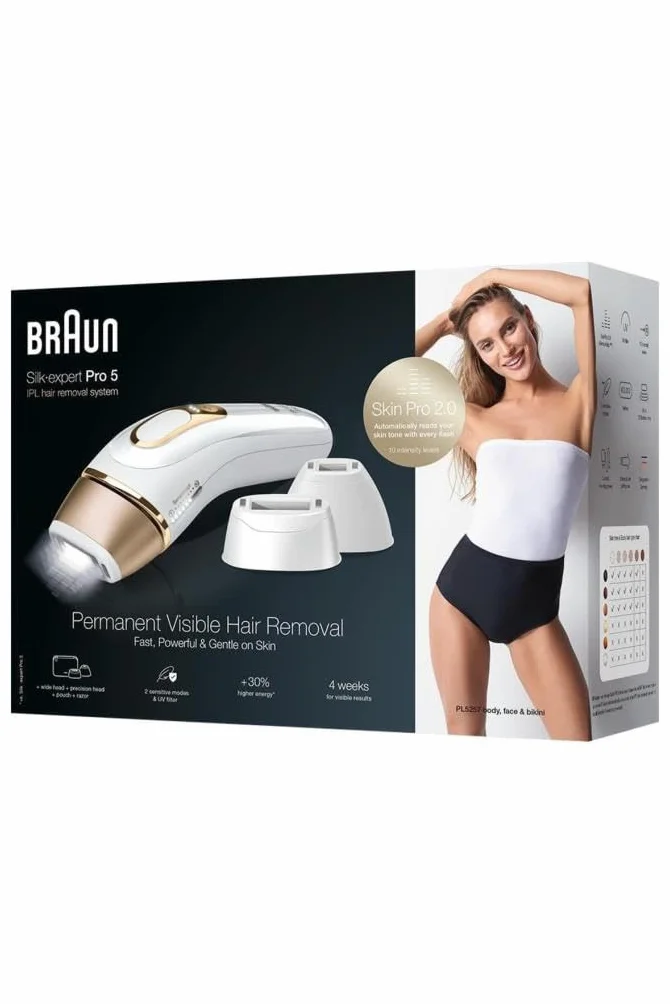 Braun Silk·expert Pro 5 PL5257 IPL do usuwania włosów z głowicą szeroką i precyzyjną