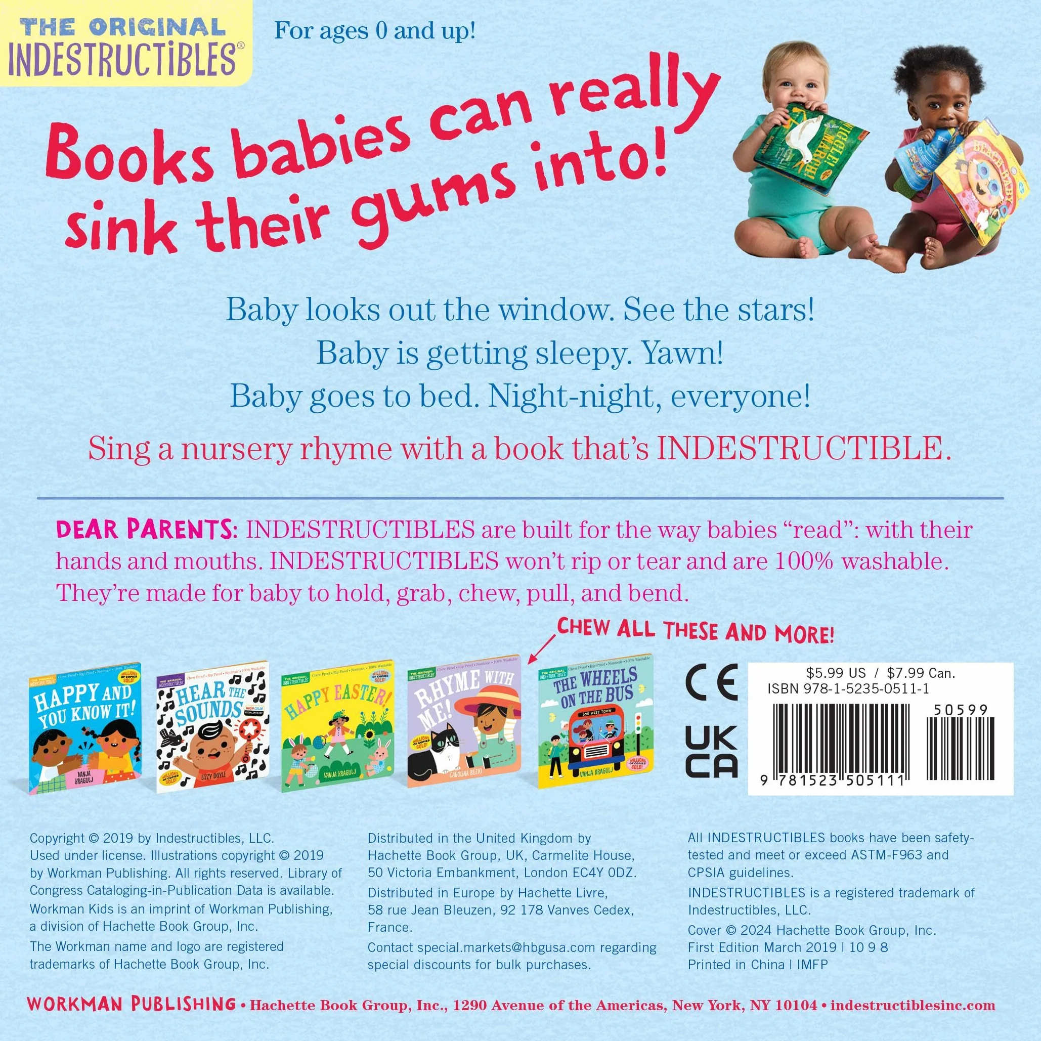 Indestructibles: Twinkle, Twinkle, Little Star: Chew Proof - Rip Proof - Nontoxic - 100% Washable (Book for Babies, Newborn Books, Safe to Chew)