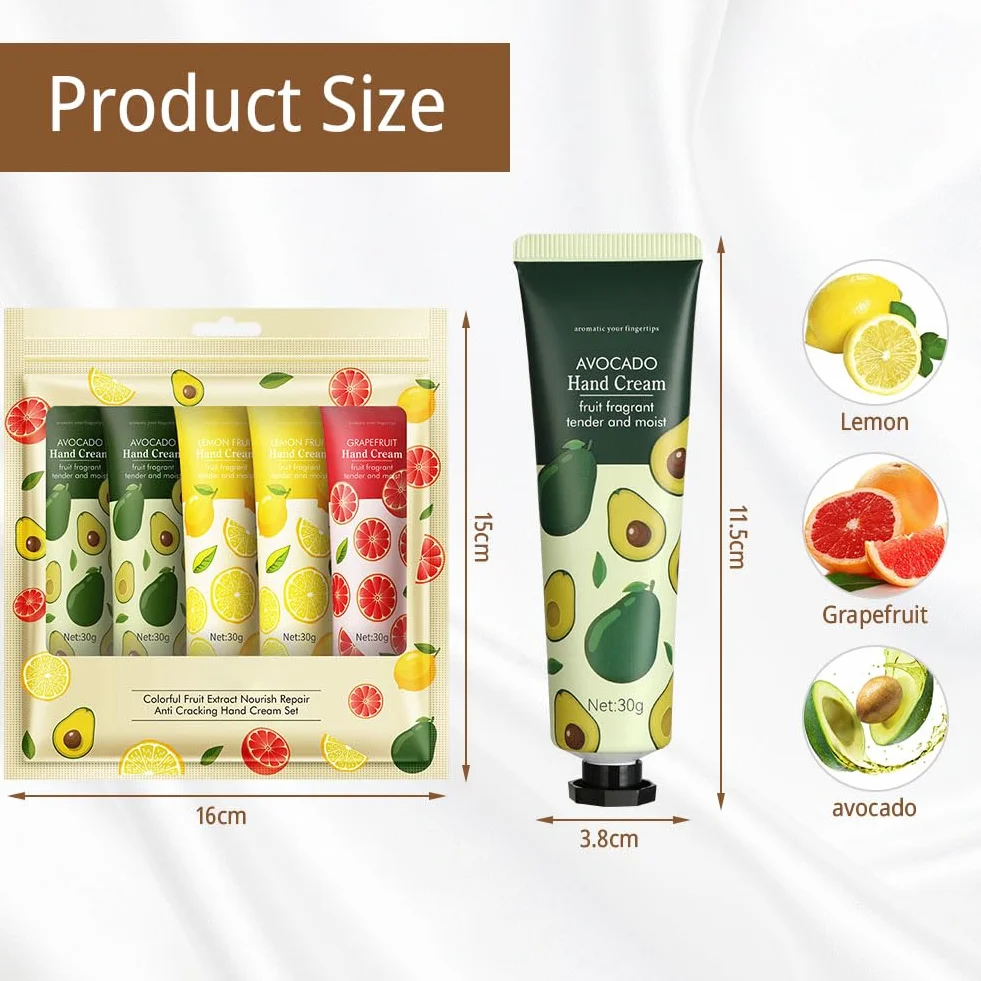 LOPHE Krem do rąk nawilżający 30g x 5 naturalny kwiatowy zestaw podróżny