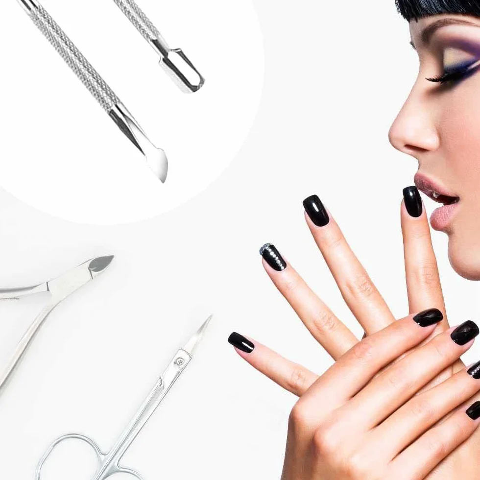 Obcinacz do skórek ze stali nierdzewnej Popychacz do paznokci Skrobak do paznokci Manicure Pedicure