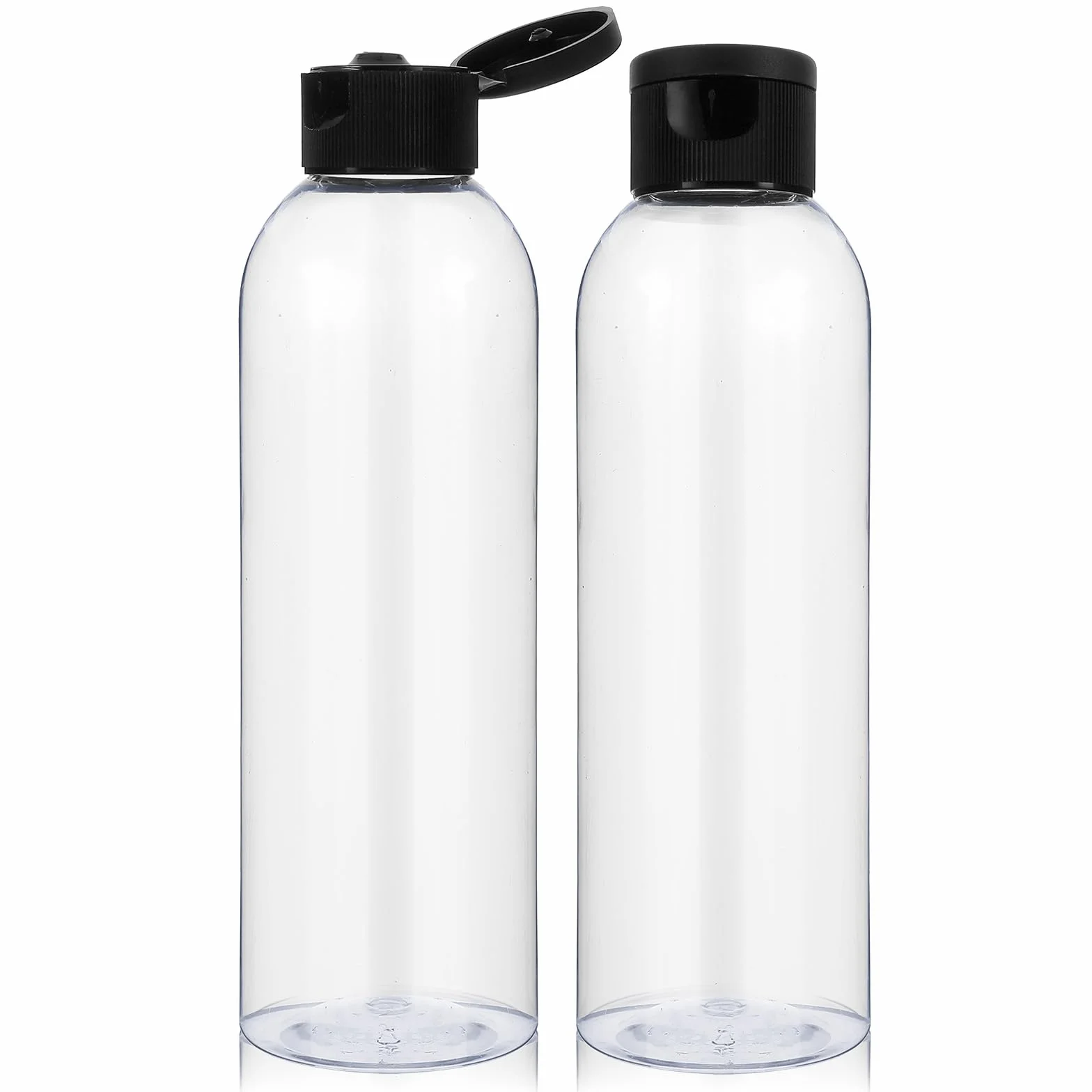 Ptwola 2 sztuki butelek podróżnych 200 ml plastikowe do nalewania płynu z klapką