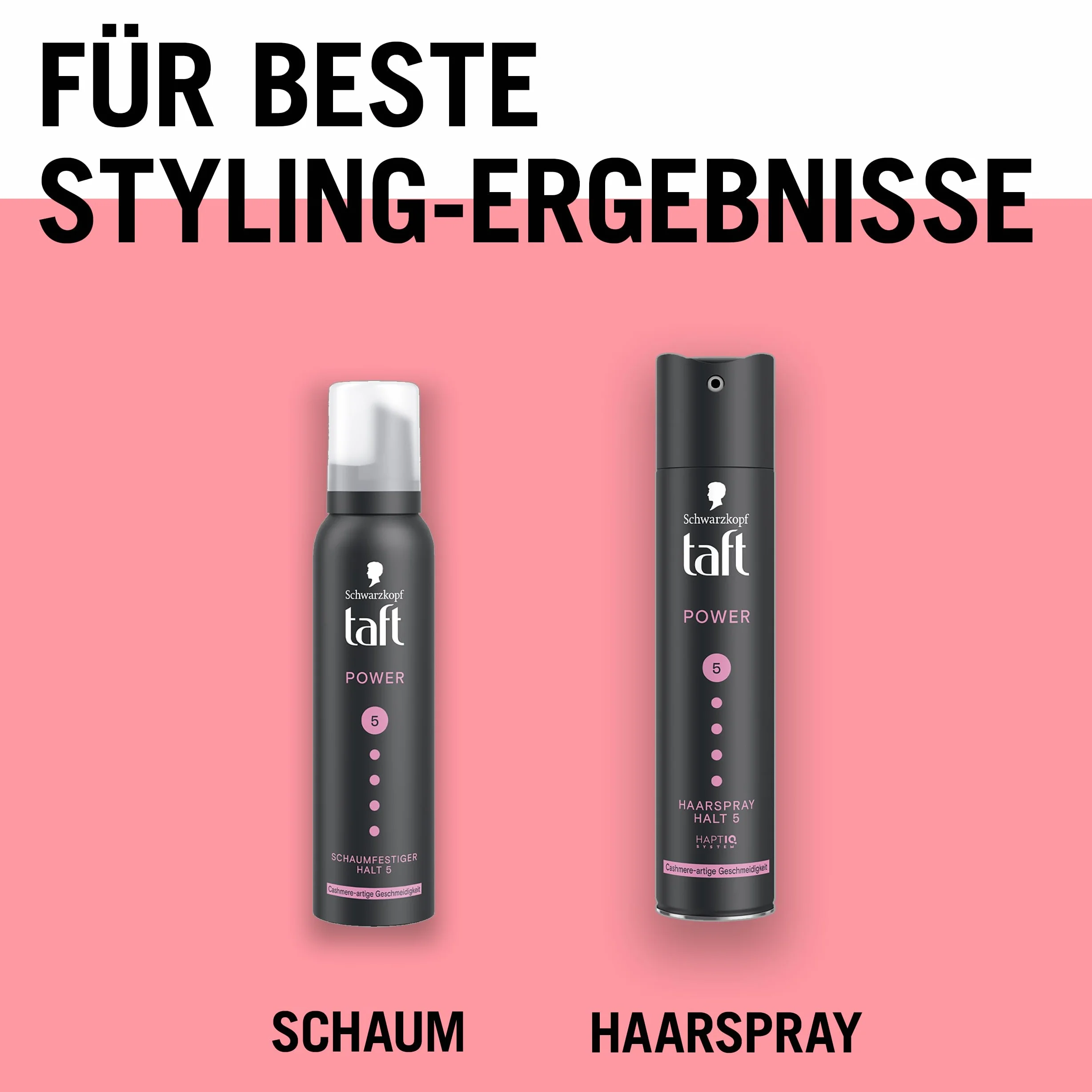 Schwarzkopf Taft Pianka Power Cashmere (150 ml), stopień trwałości 5, pianka do włosów suchych i zniszczonych włosów, mus do włosów o elastyczności przypominającej kaszmir, wegańska formuła