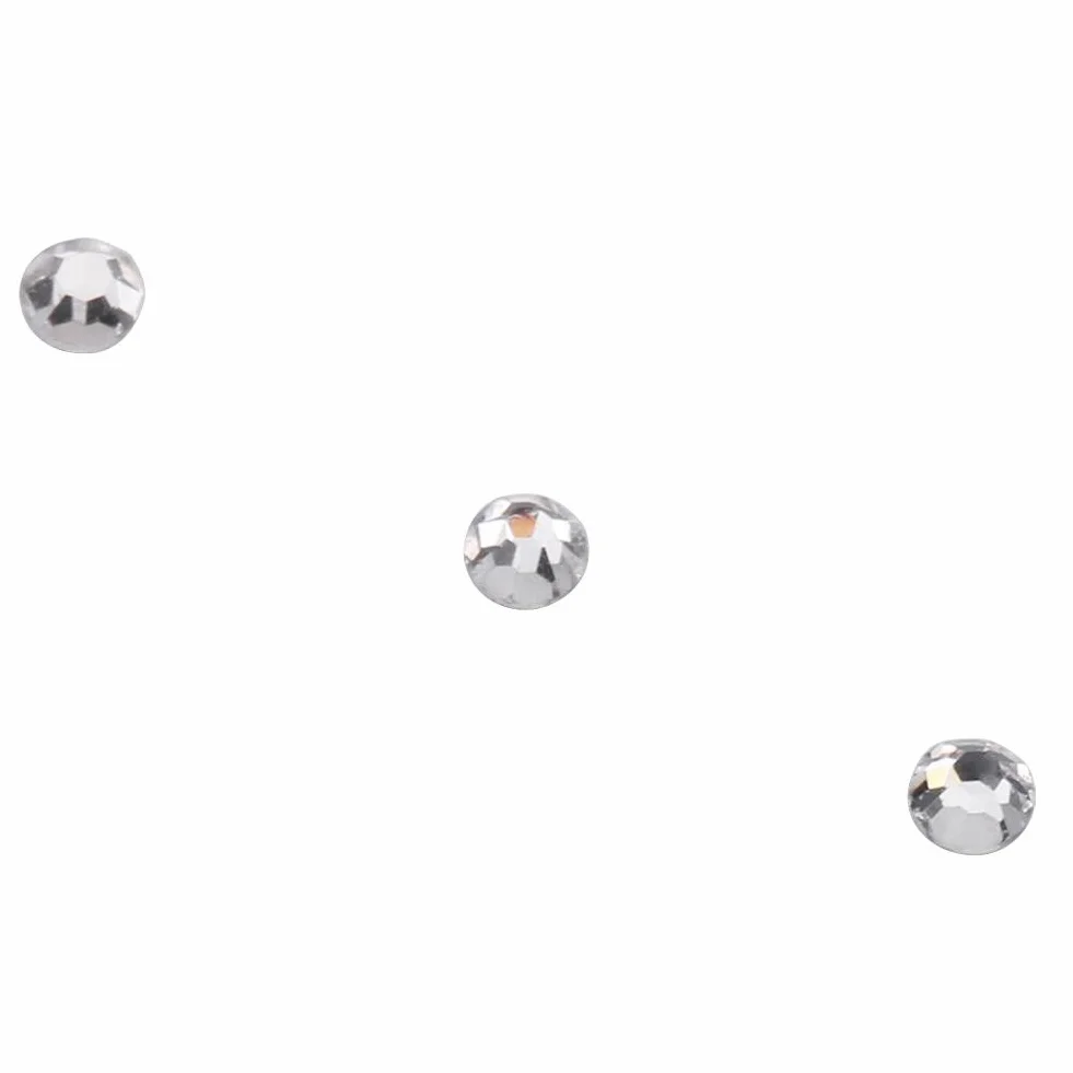 Szklane cyrkonie do paznokci kryształ górski 1440 sztuk przezroczyste kryształki DIY SS3 (1,3-1,5 mm)