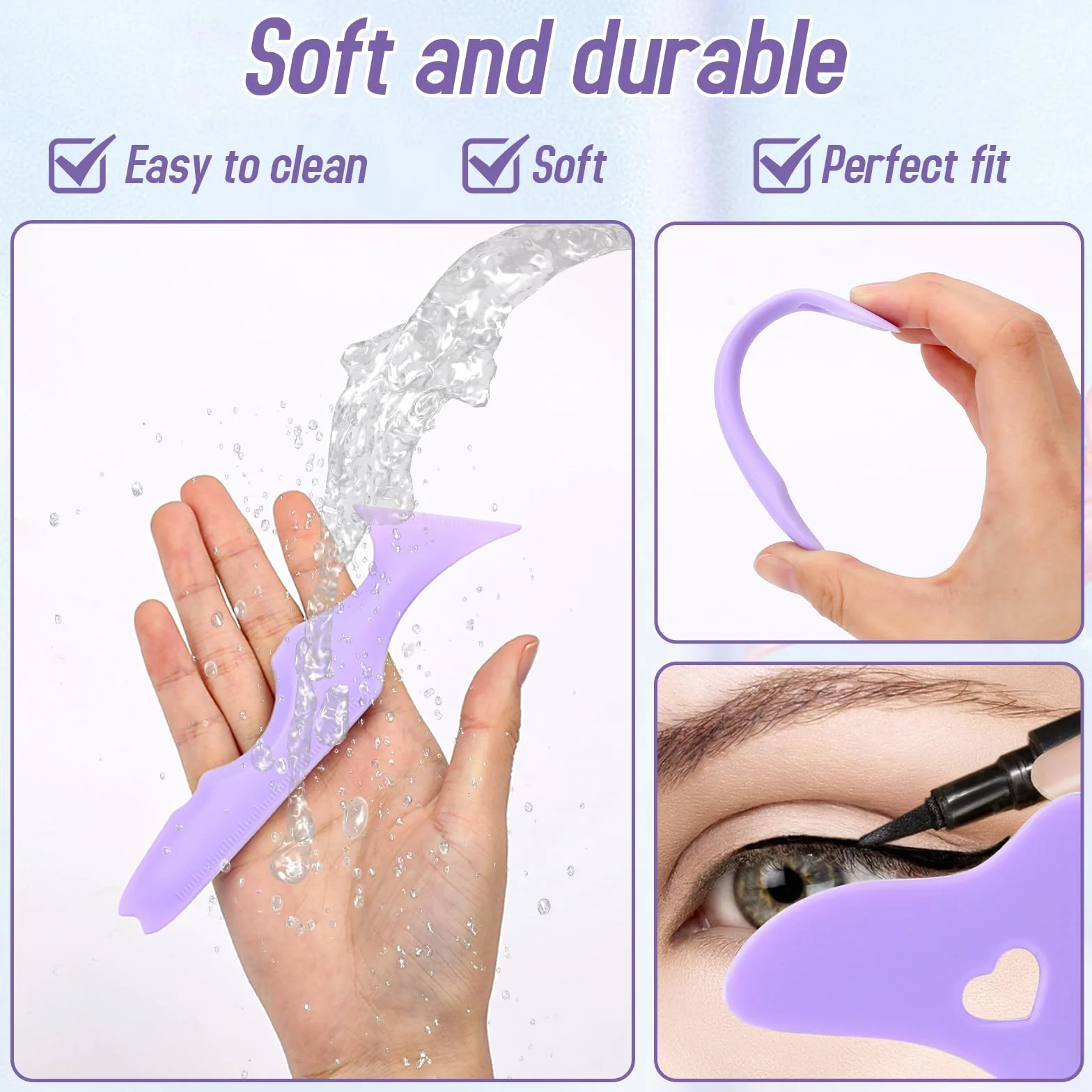 Mozeat silikonowe szablony do eyelinera zestaw 4 sztuki
