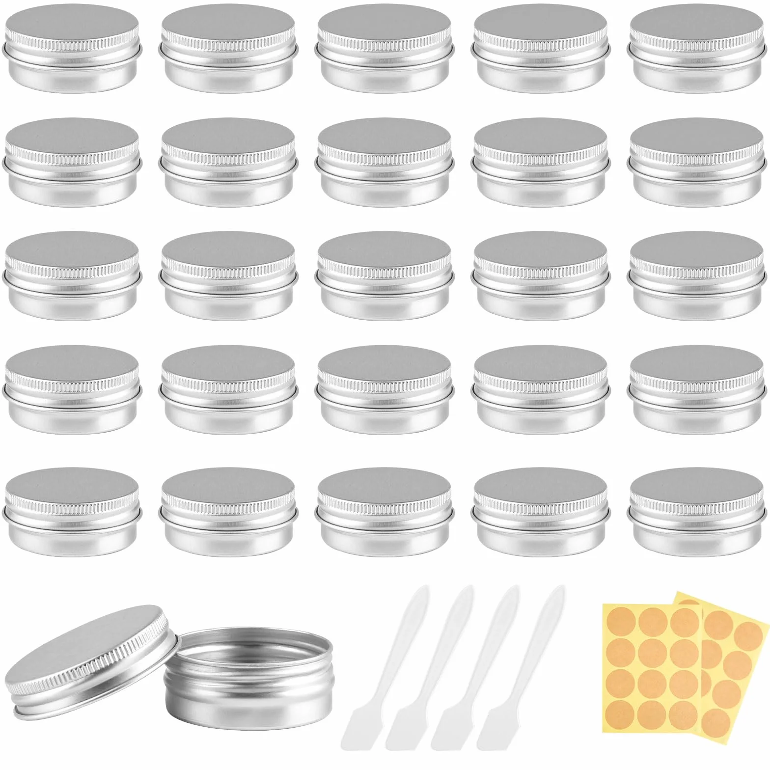 Puste pojemniki aluminiowe 15 ml okrągłe tygiel podróżny z zakręcaną pokrywką