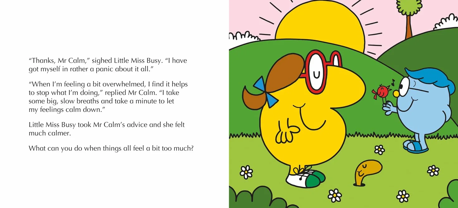 Mr. Men Little Miss: Find Calm: A New Book for 2023 about Mindfulness from the Classic Illustrated Children’s Series about Feelings