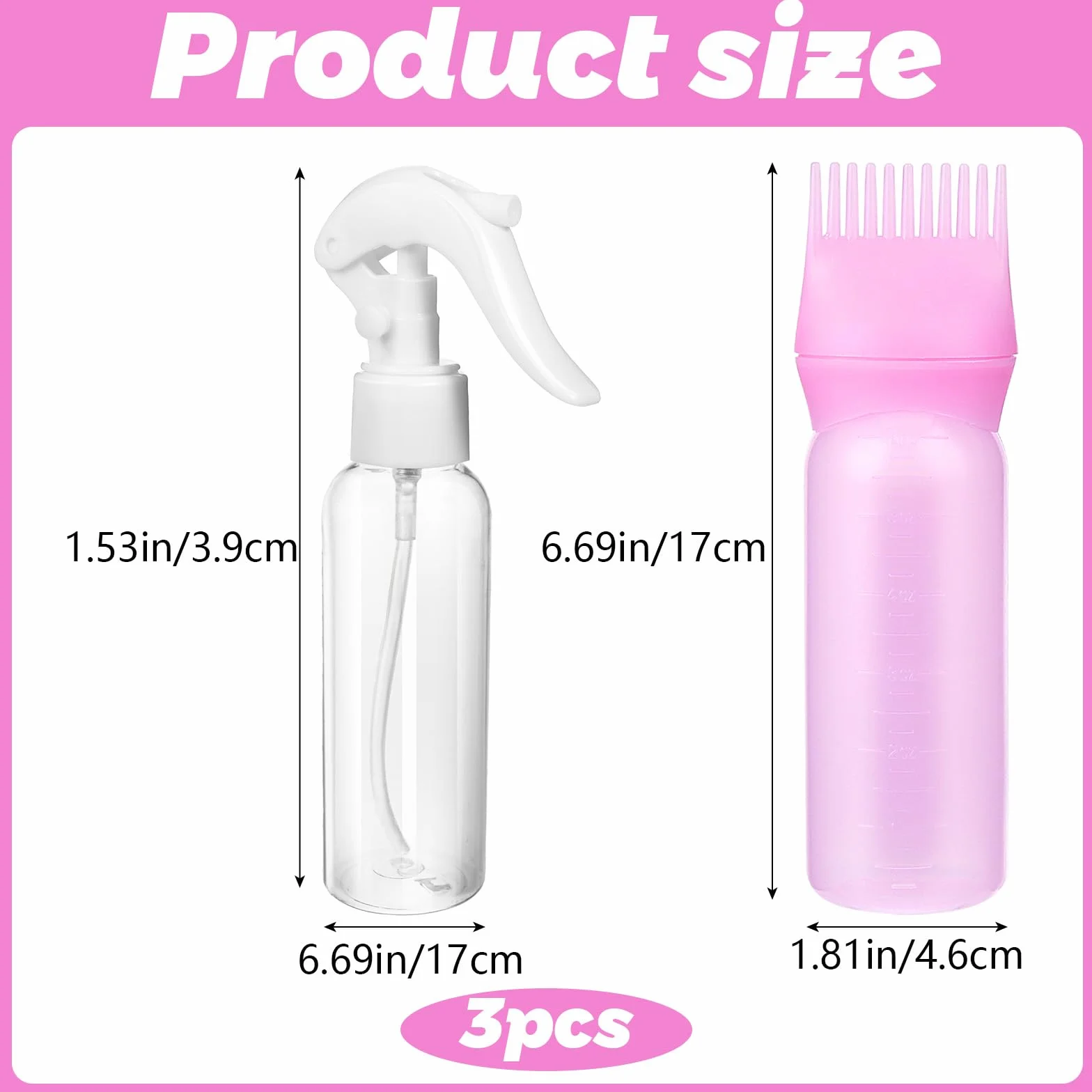 WY LIGHTING LEVEL 2 butelki z aplikatorem z grzebieniem korzeniowym 170 ml plastikowe do olejowania włosów