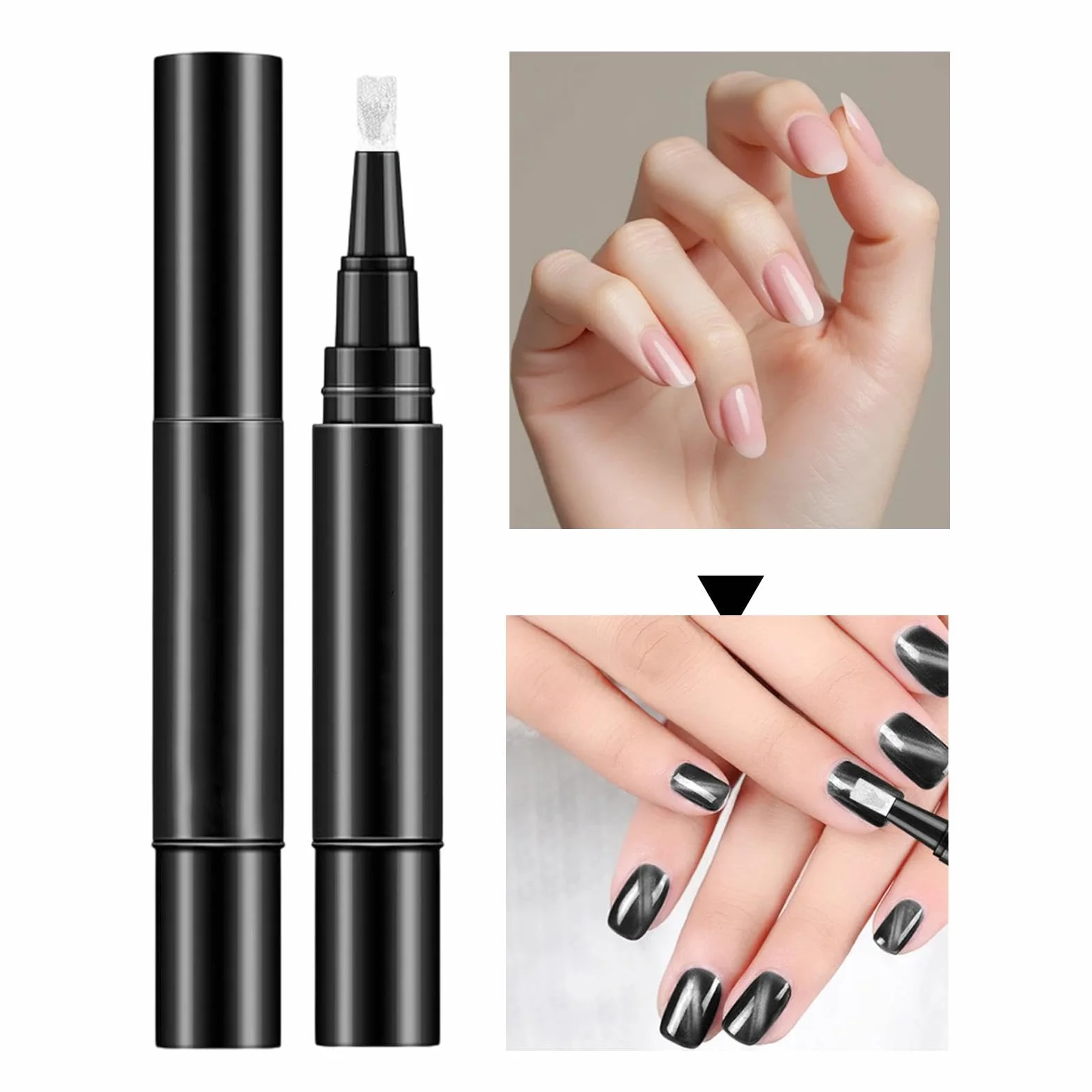 Polishey zestaw pisaków do paznokci, Soak Off UV LED, zestaw 3 w 1, lakier żelowy, 1 poziom, żelowy lakier do paznokci w sztyfcie do salonu domowego