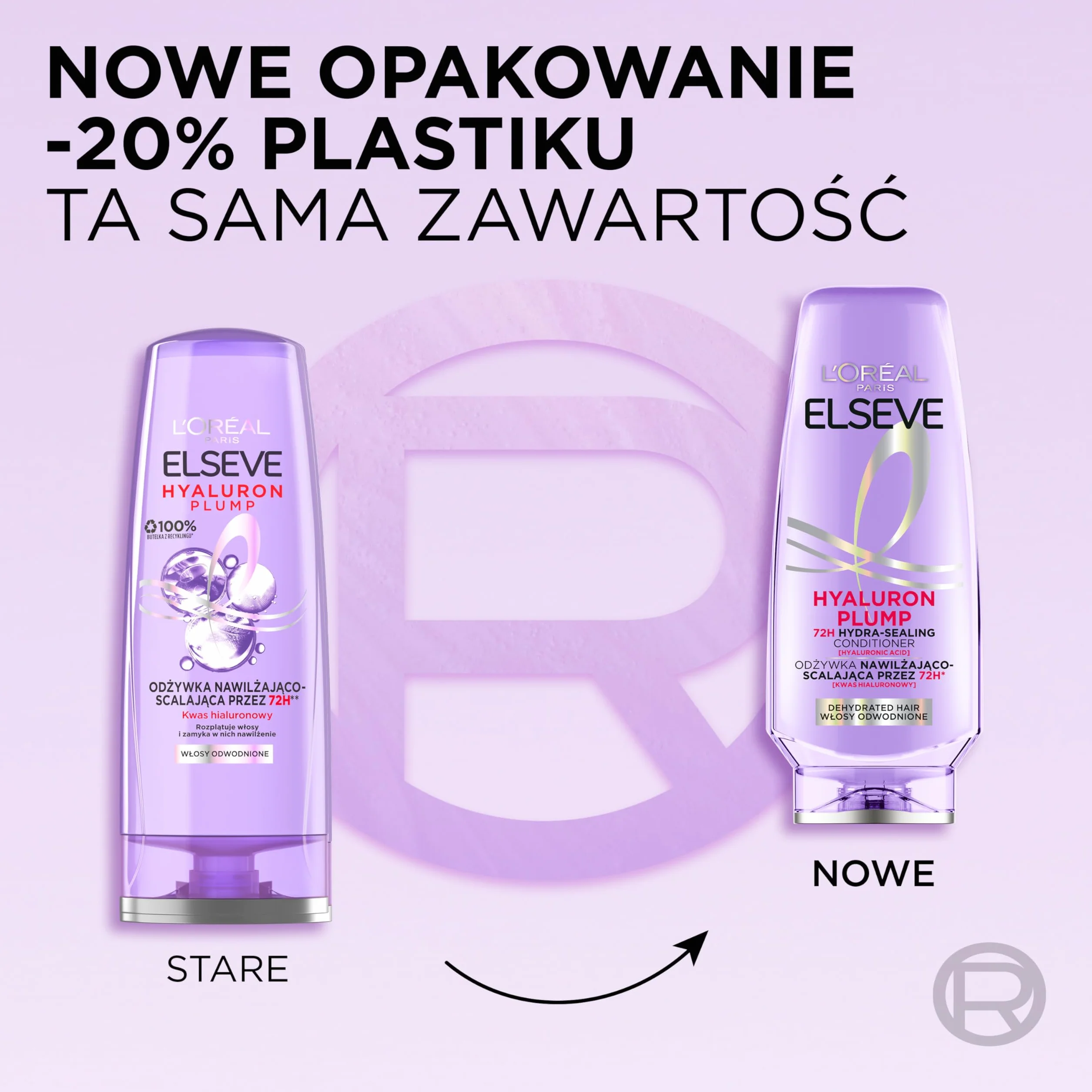 Elseve Hyaluron Plump, odżywka nawilżająco-scalająca, 200 ml