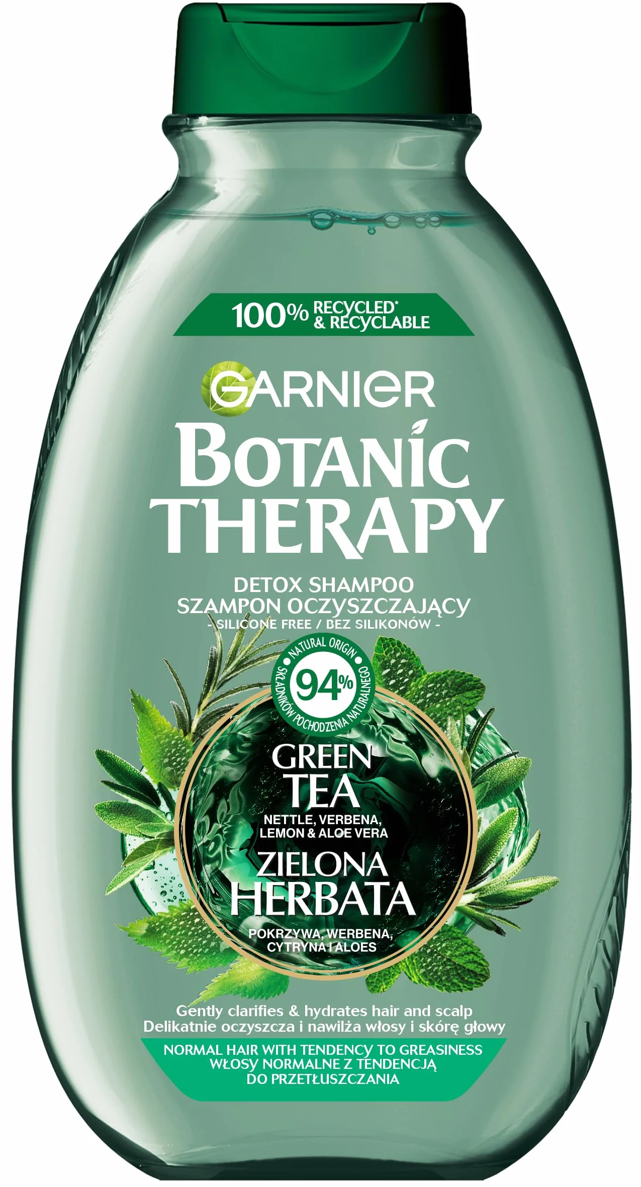 Garnier Botanic Therapy Szampon do Włosów Normalnych z Tendencją do Przetłuszczania się Zielona Herbata Eukaliptus Cytrus 400 ml