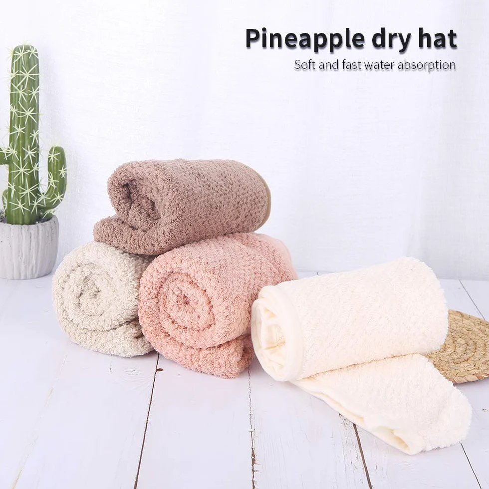 Ręcznik turban do włosów 4-pak ręczników do suszenia włosów, super chłonny turban z guzikami do szybkiego suszenia.
