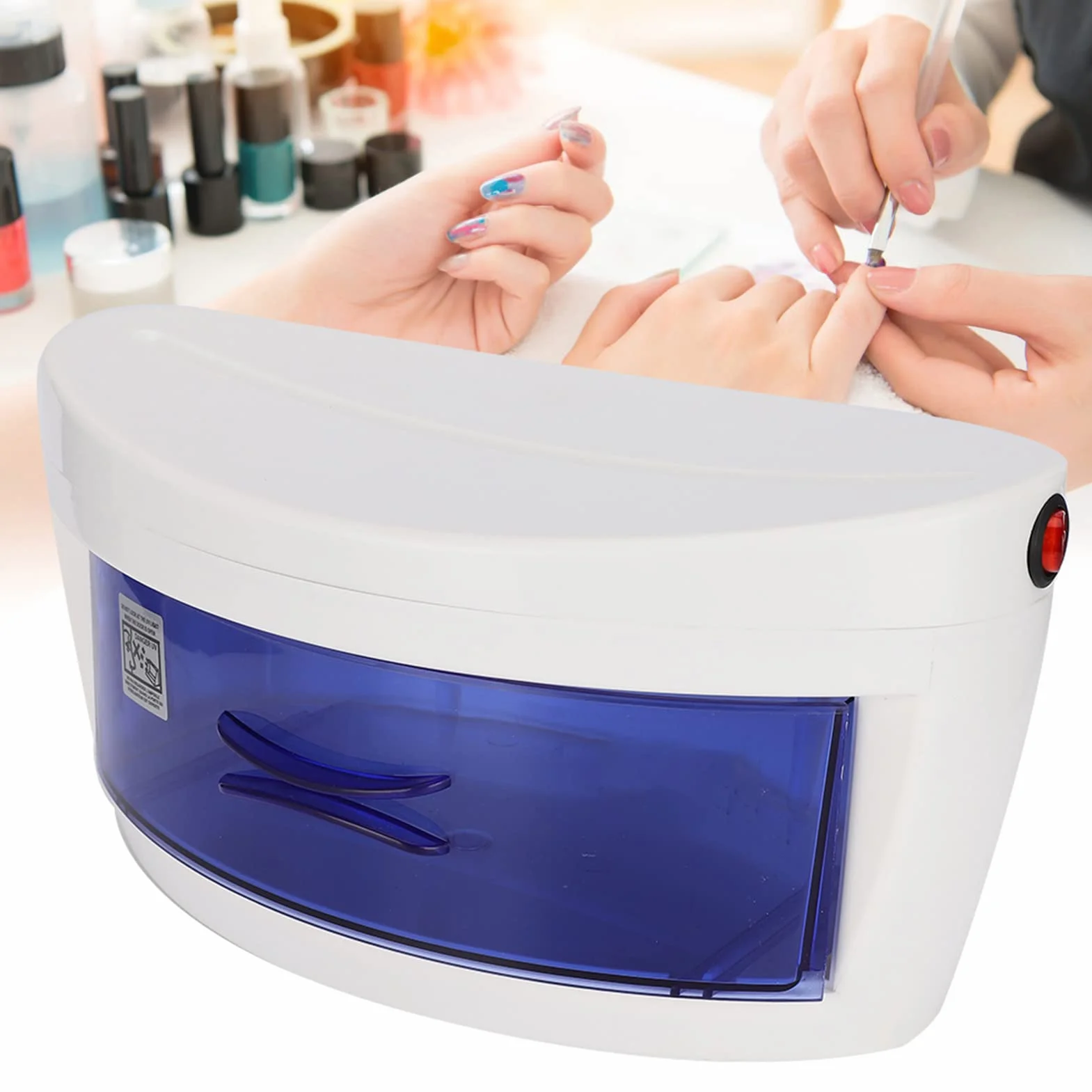 Sterylizator do paznokci, sterylizator UV LED Inteligentny sterylizator do emalii do dezynfekcji UV Ozon Szafka narzędziowa do zdobienia paznokci dla fryzjerów salonów kosmetycznych manicure