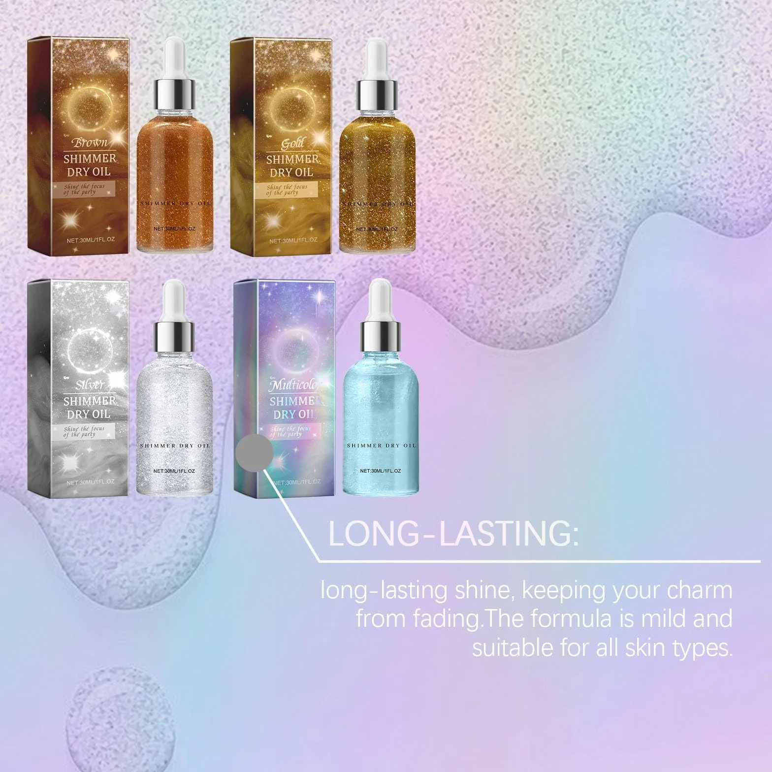 Orphic Shimmer Dry Oil Body Glitter Oil wodoodporny długotrwały puder brokatowy