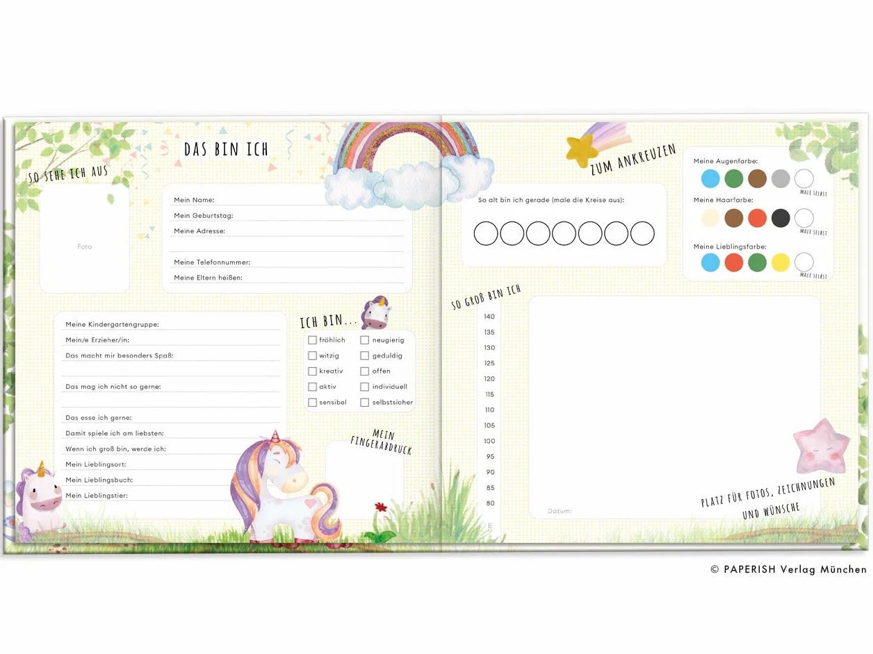 Kindergartenfreunde - EINHORN: ein Album für meine ersten Freunde (Freundebuch Kindergarten 3 Jahre)