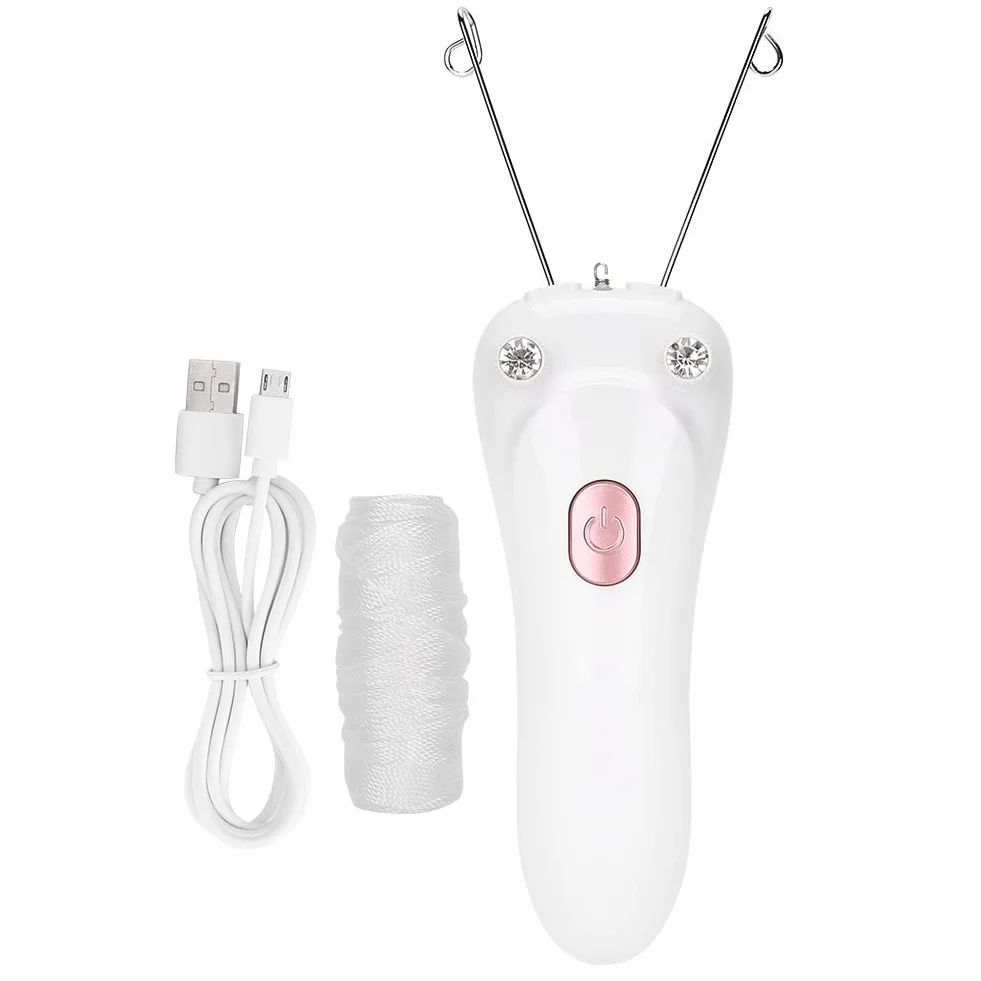 Elektryczny Depilator Nici, Depilator, ładowanie USB, Depilator Nici Bawełnianych (Różowy)