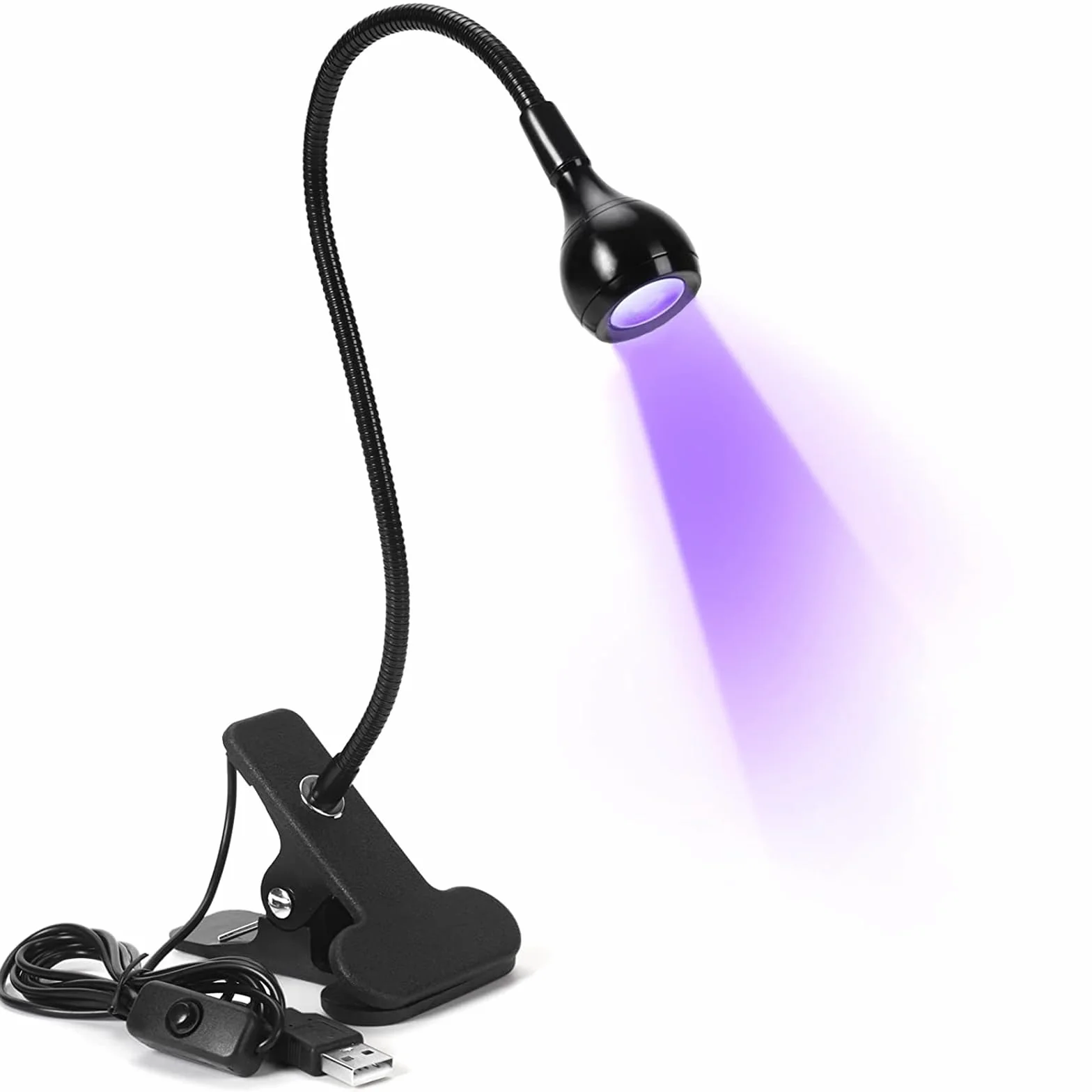 Lampa LED UV do Paznokci z Klipsem Zabezpieczającym - Narzędzie do Manicure Żelowego