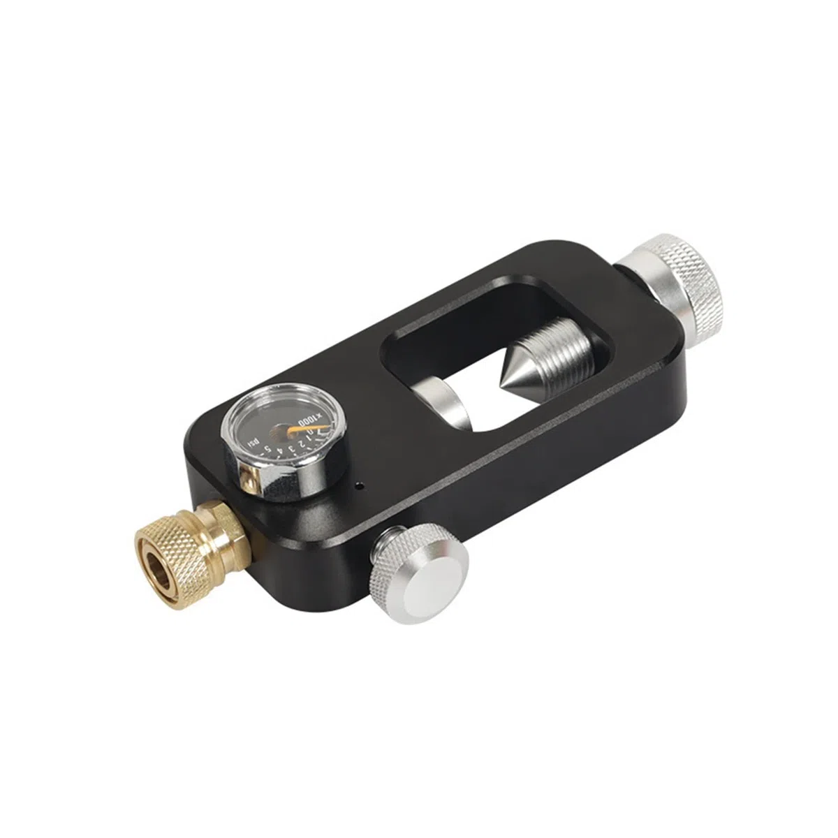 Sprzęt do nurkowania Mini Butla Z Tlenem Adapter Sprzęt Do Pływania Korzystanie z bezpieczniejszego(Black adapter (psi dial))