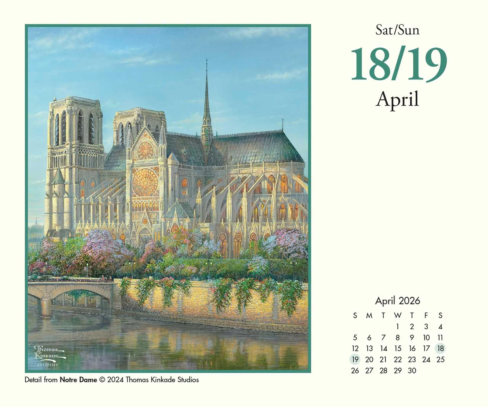 Thomas Kinkade Studios 2026 Day-to-Day Calendar: Original Andrews McMeel-Tagesabreißkalender [Kalendar]