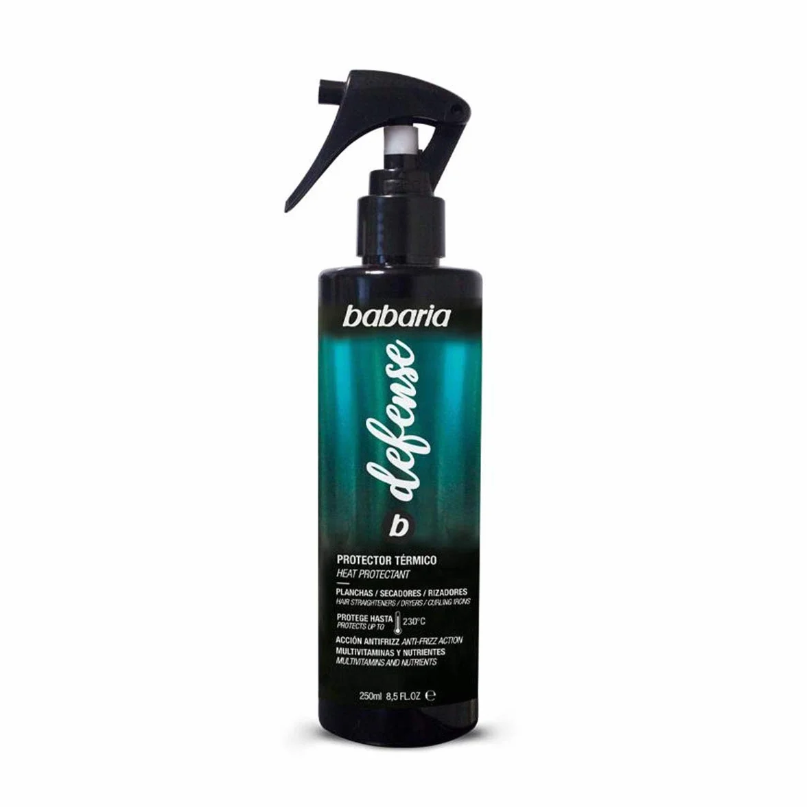 Babaria Unisex B Defense Termico B Defence Thermal Protector 250 ml, czarna, jeden rozmiar, Czarny, jeden rozmiar