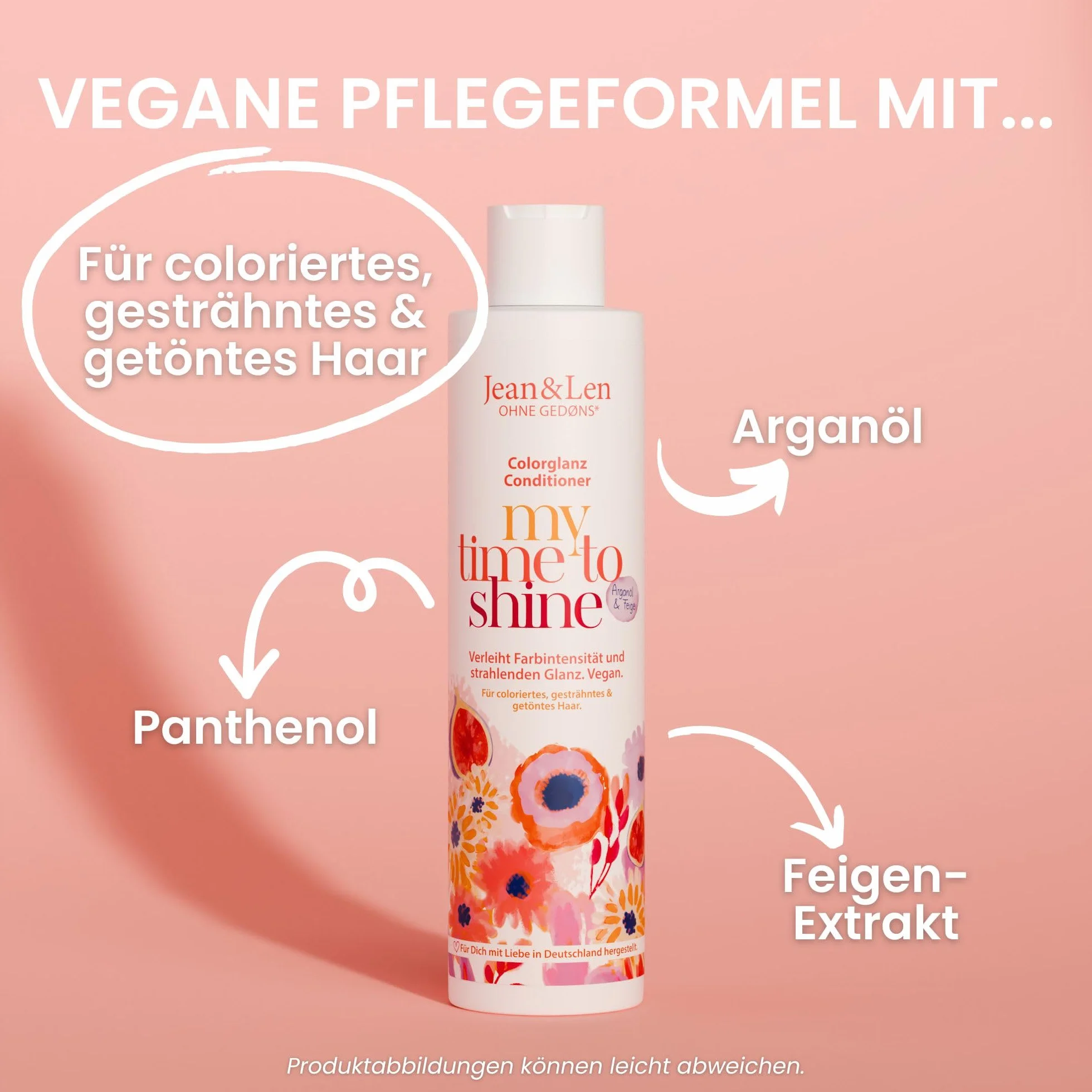 Jean & Len Odżywka Colorglanz olejek arganowy i figa do włosów farbowanych 300 ml
